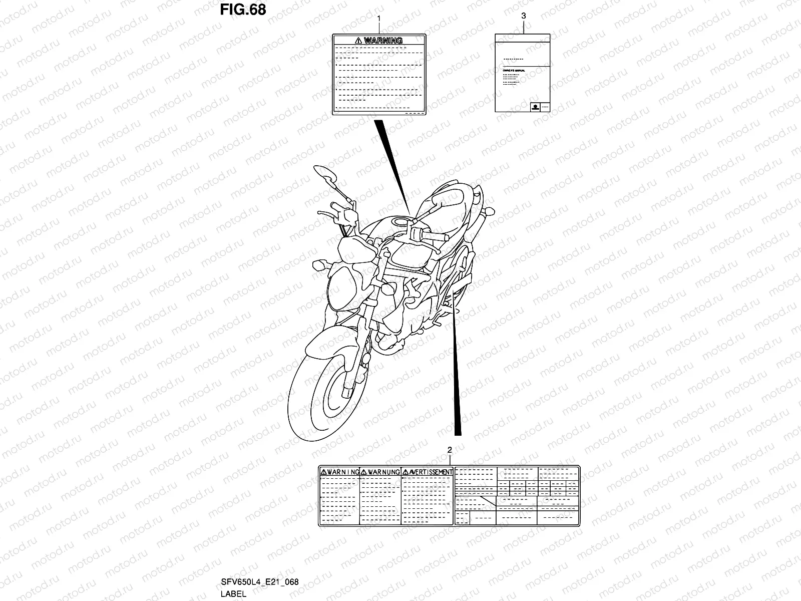 68 - LABEL (SFV650L4 E21)
