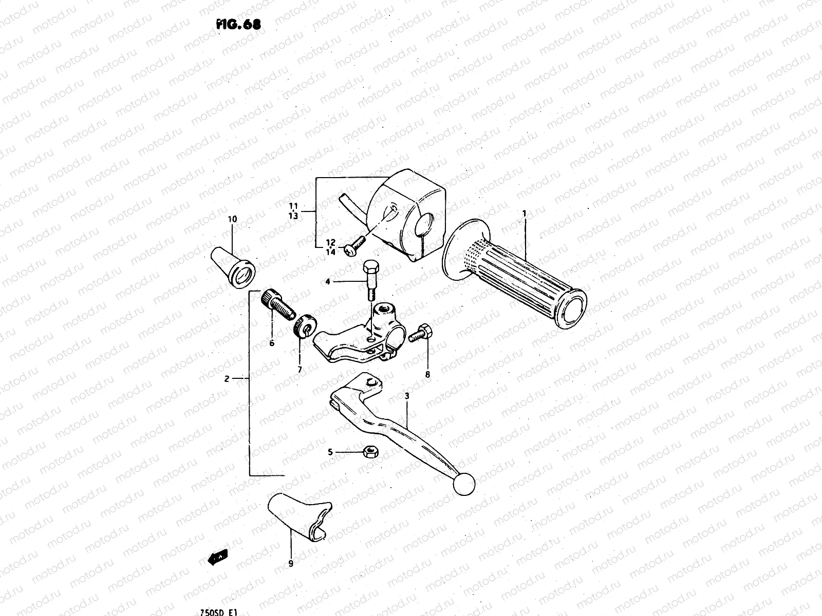68 - LEFT HANDLE SWITCH (MODEL Z)