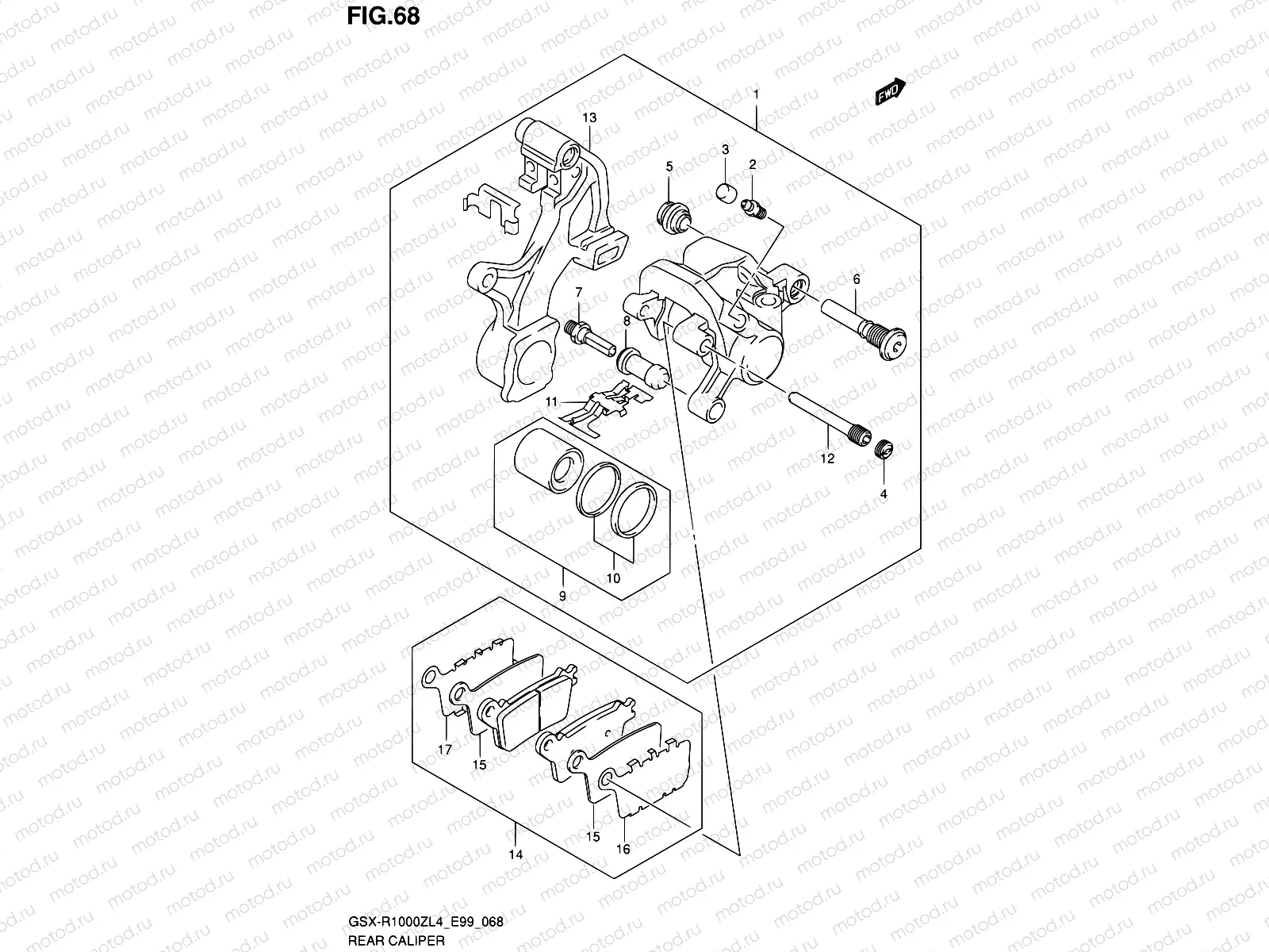 68 - REAR CALIPER