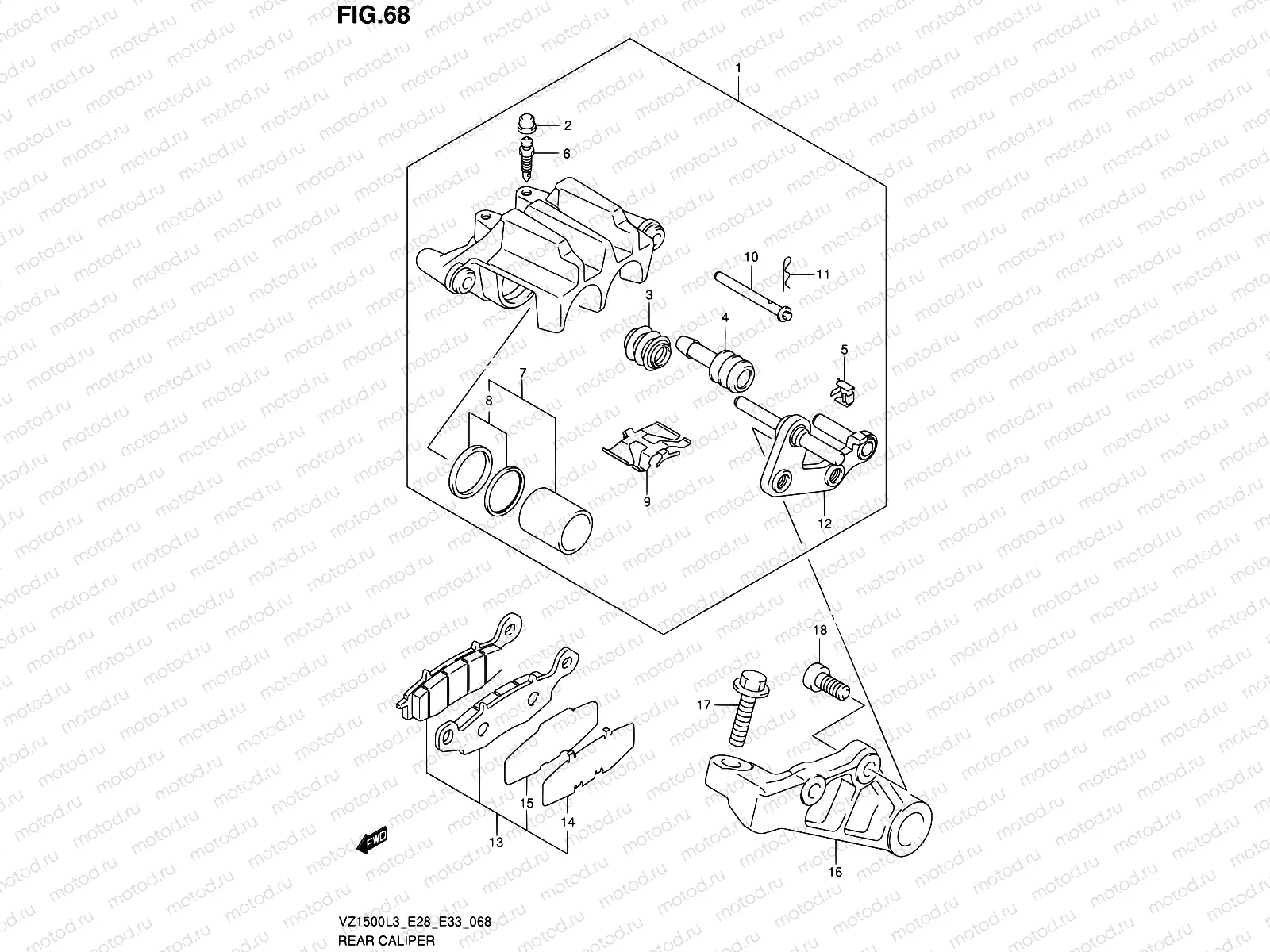 68 - REAR CALIPER