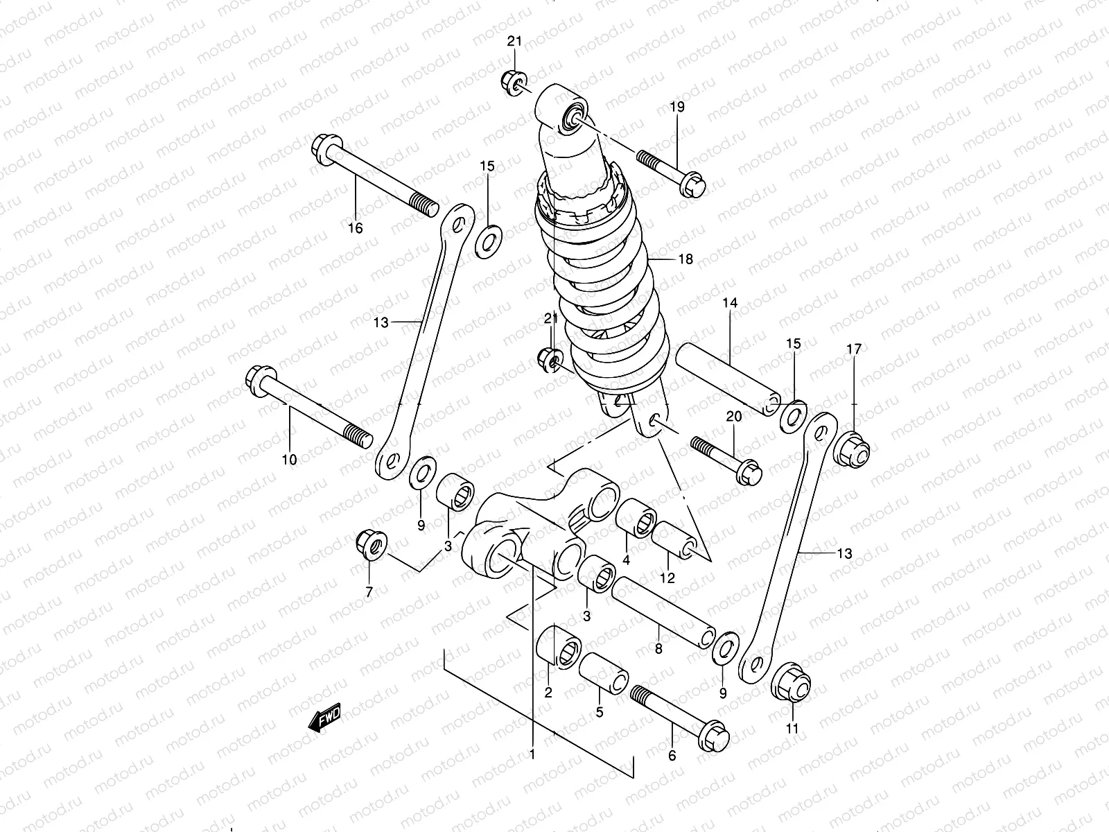68 - REAR CUSHION LEVER