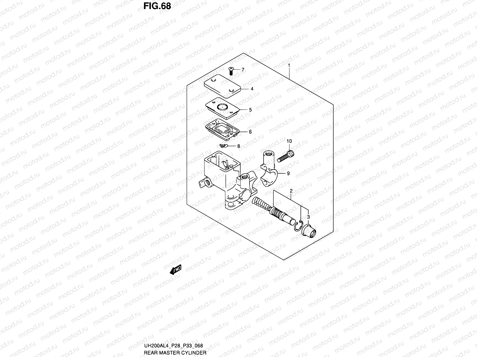 68 - REAR MASTER CYLINDER