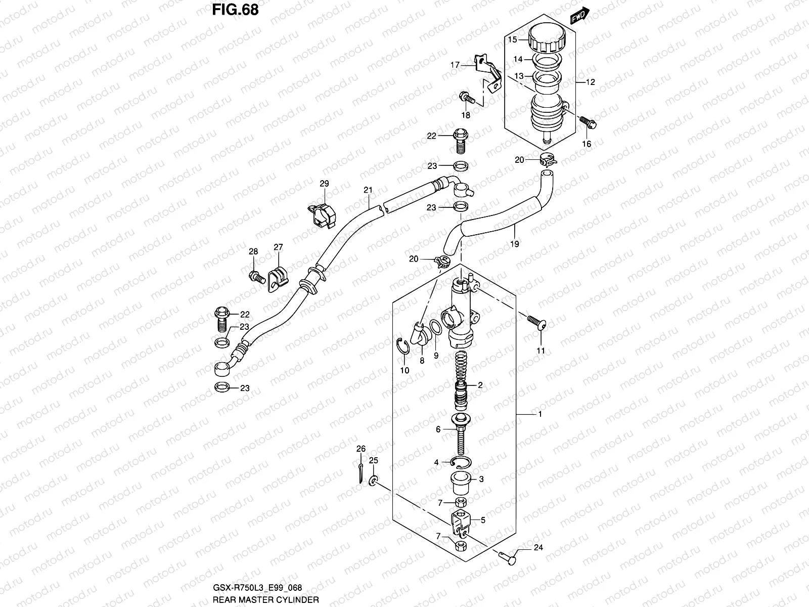 68 - REAR MASTER CYLINDER