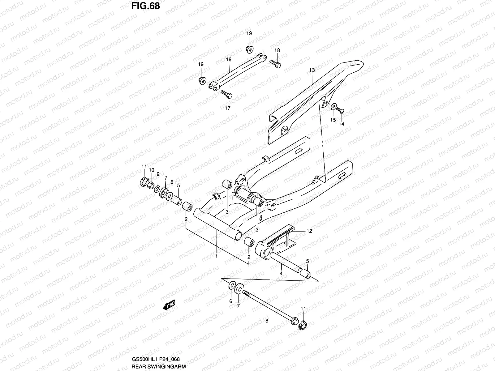 68 - REAR SWINGING ARM