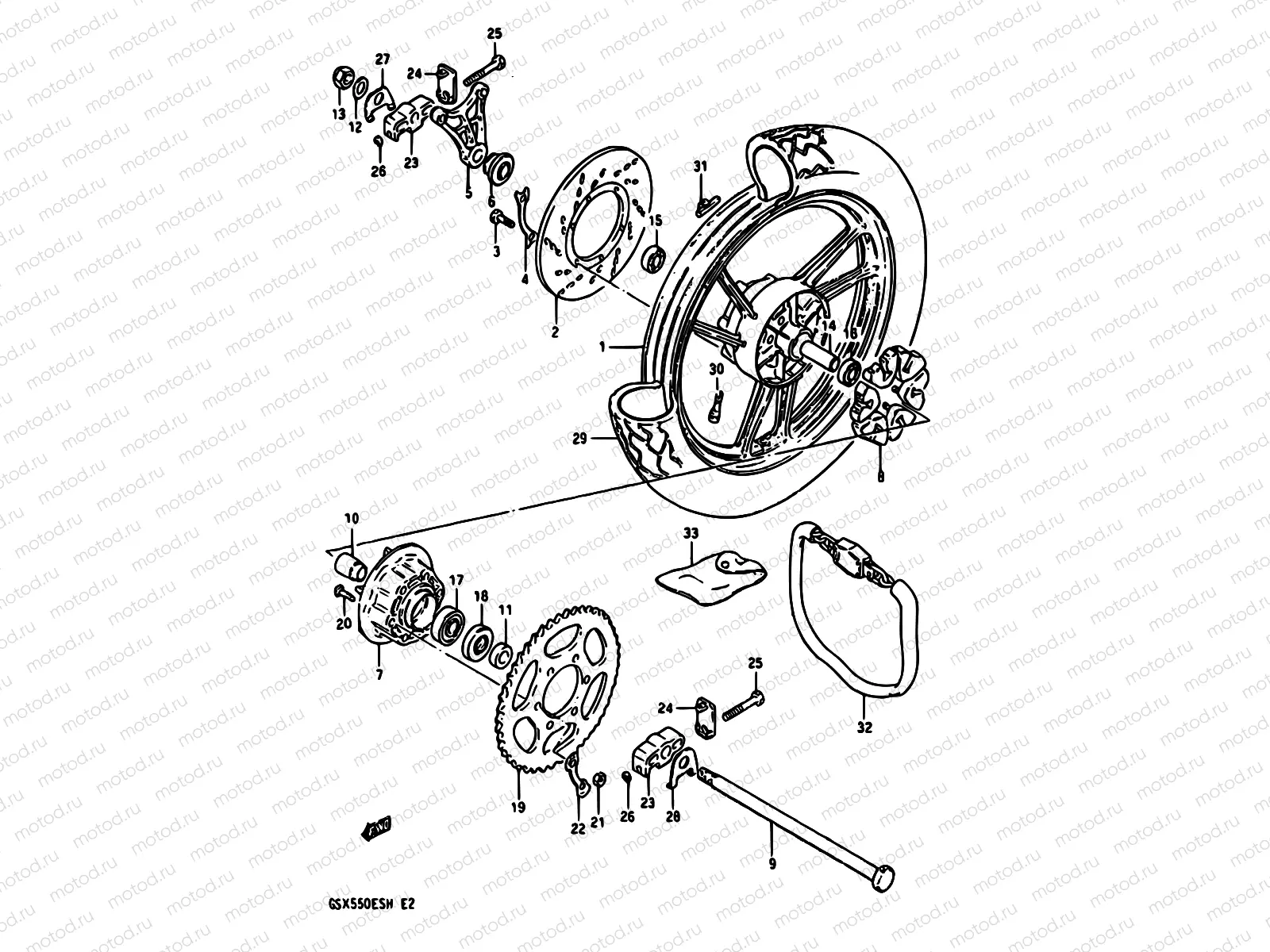 68 - REAR WHEEL