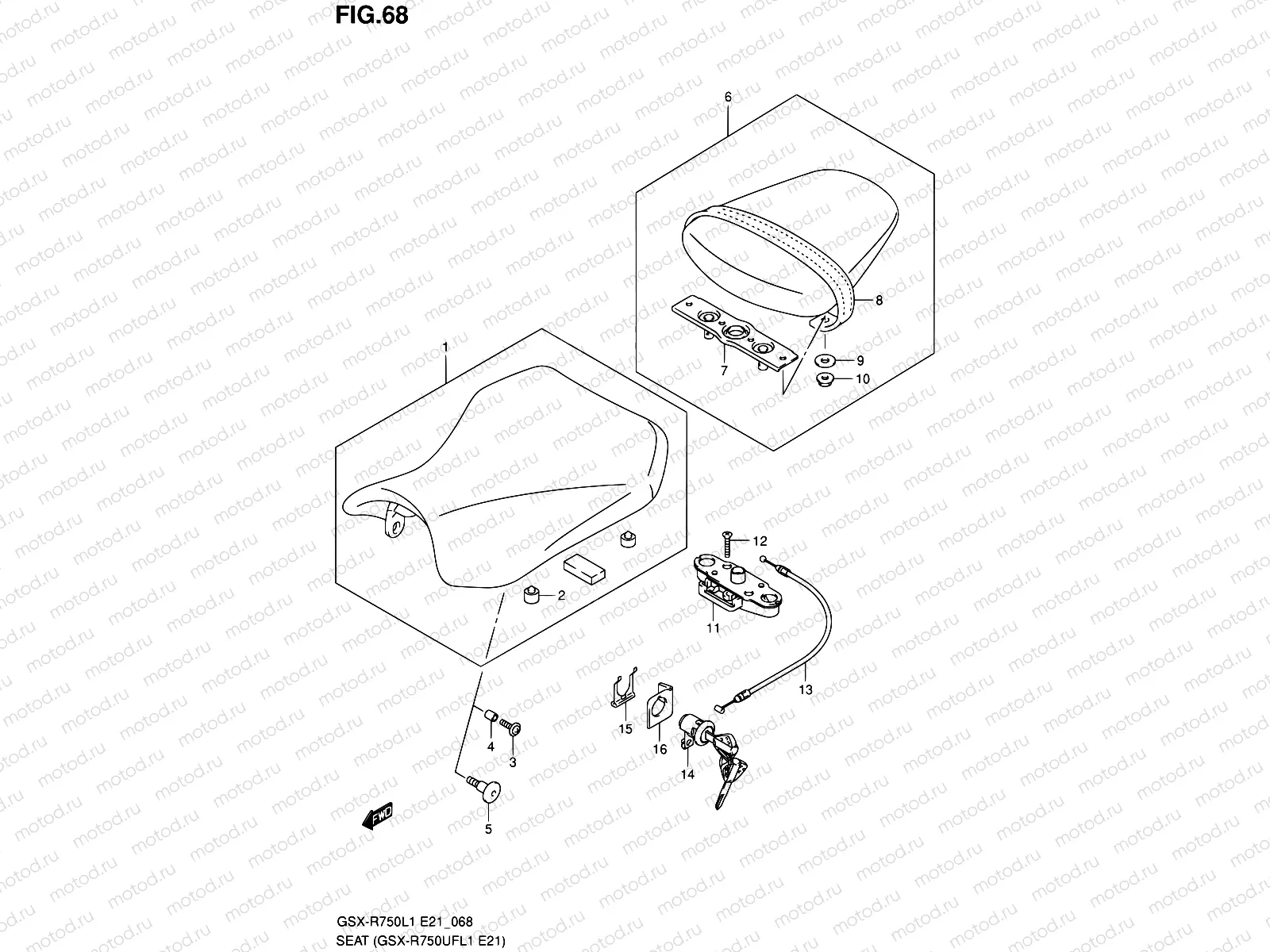 68 - SEAT (GSX-R750UFL1 E21)