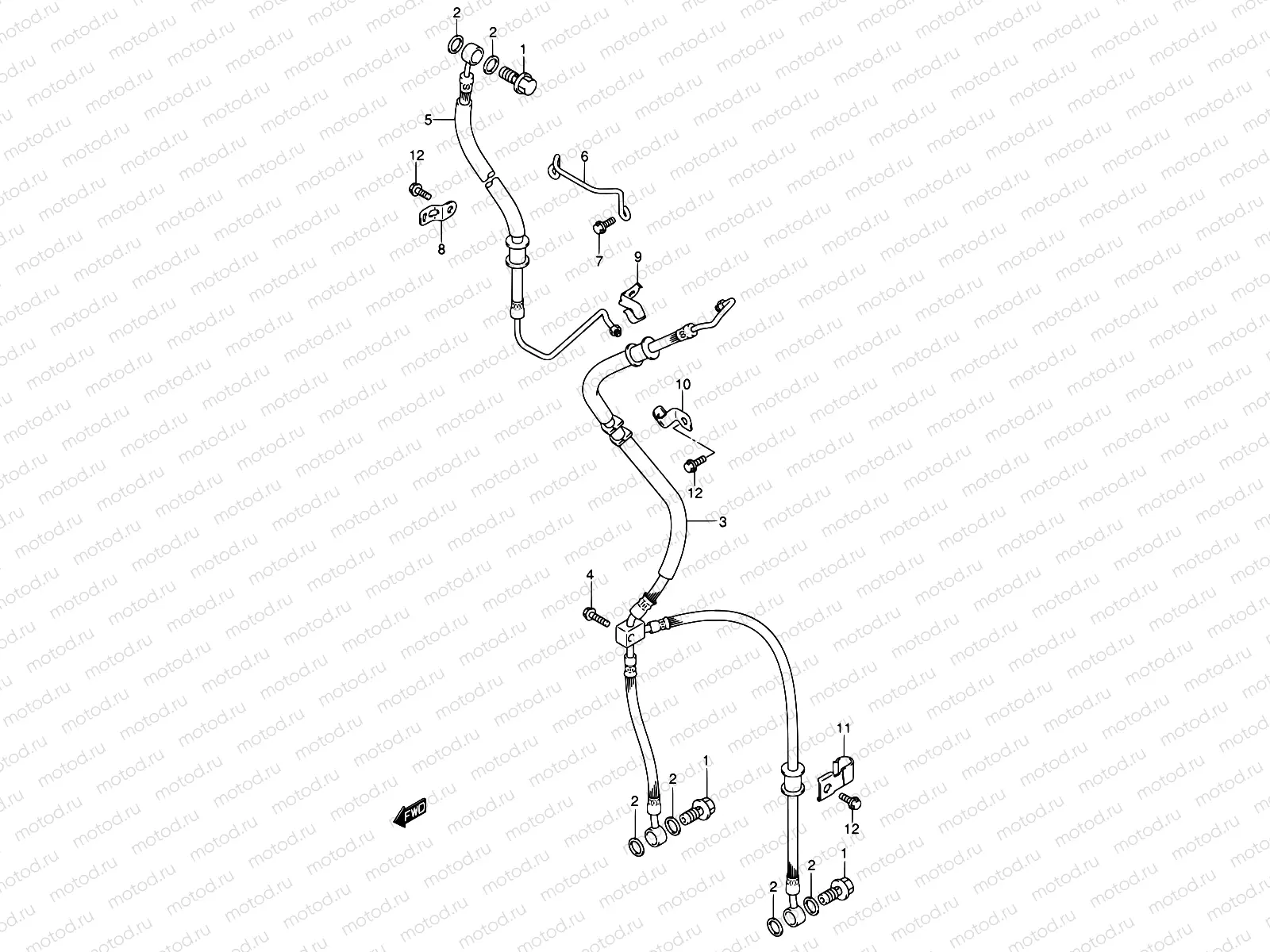 68A - FRONT BRAKE HOSE (AN650AK4/AK5)