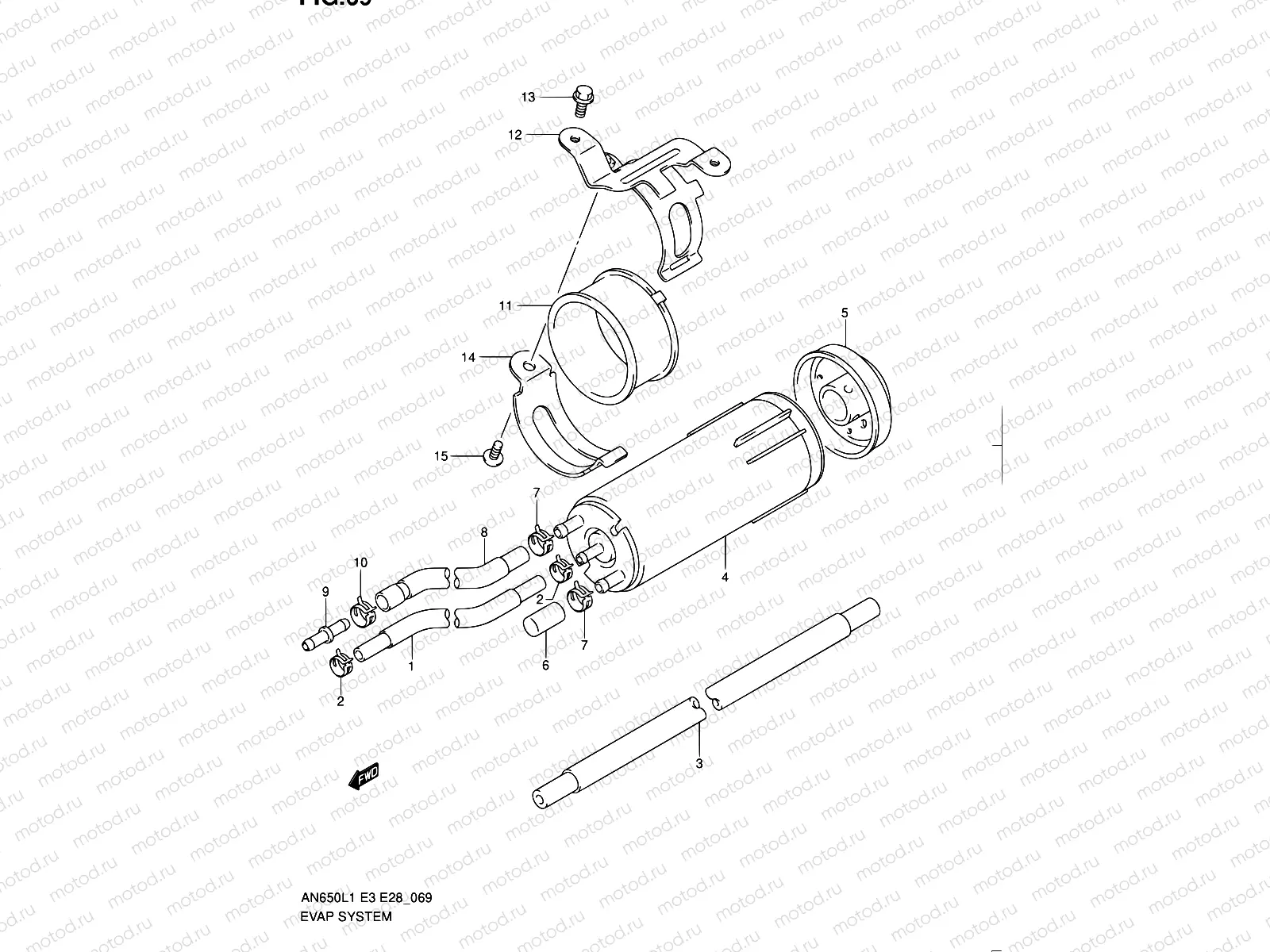 69 - EVAP SYSTEM (AN650AL1 E33)