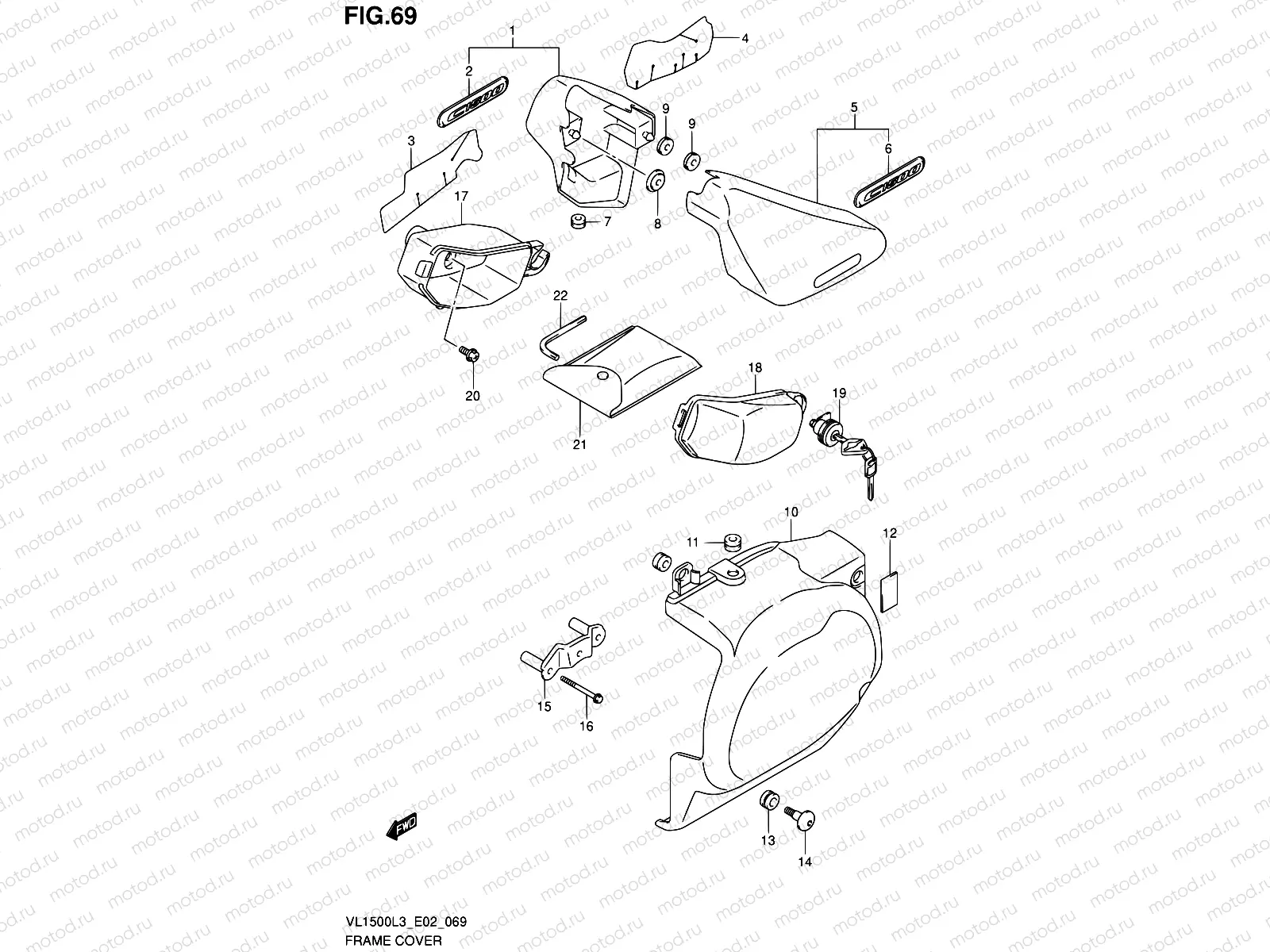 69 - FRAME COVER (VL1500L3 E19)