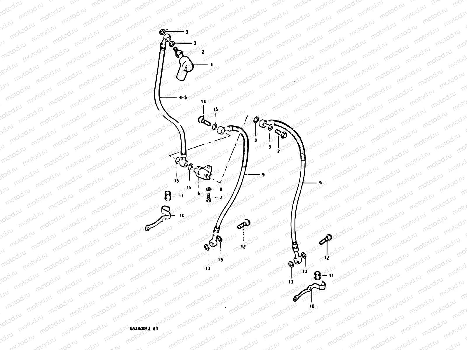69 - FRONT BRAKE HOSE (MODEL X)