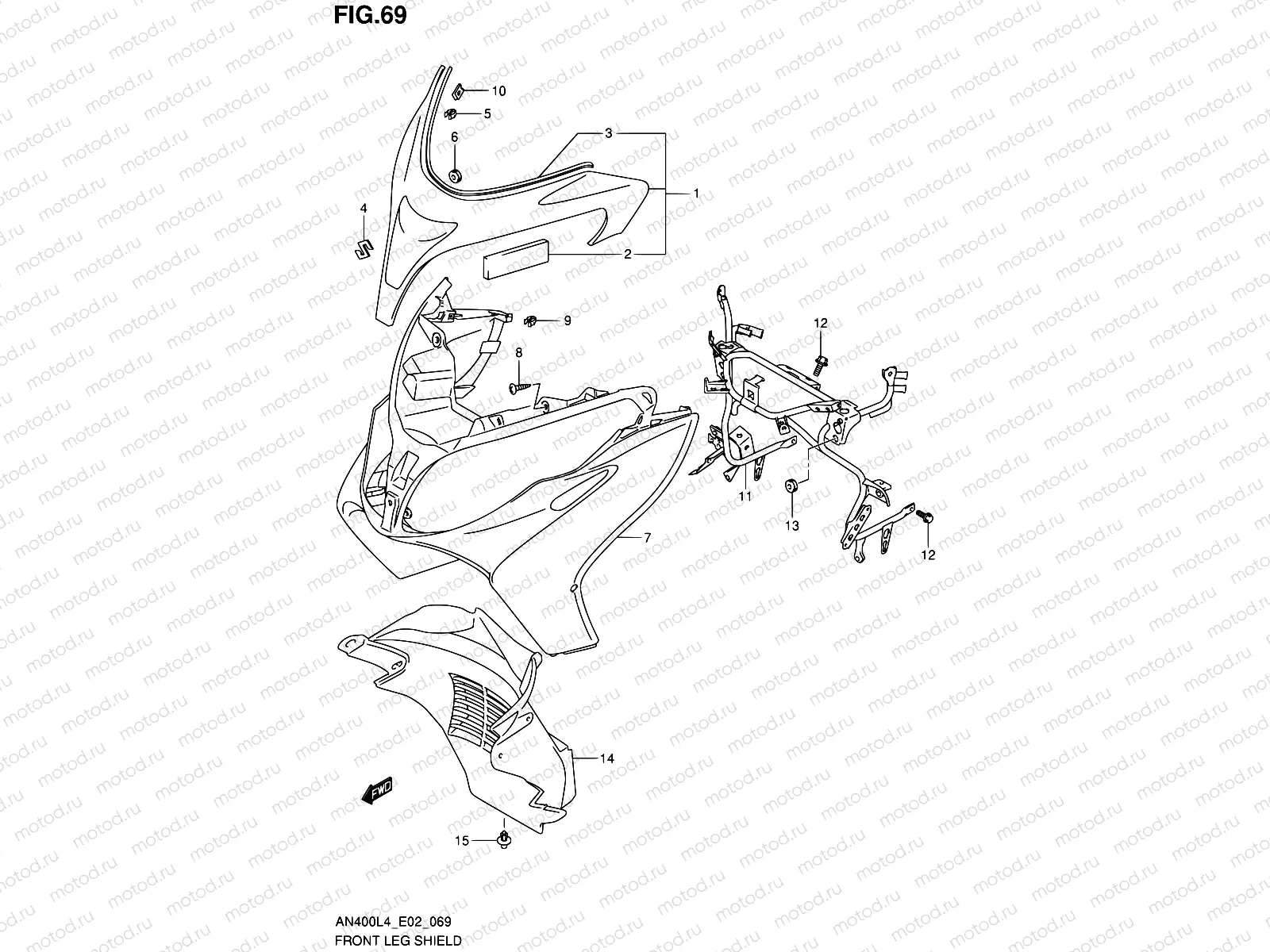 69 - FRONT LEG SHIELD (AN400ZAL4 E19)