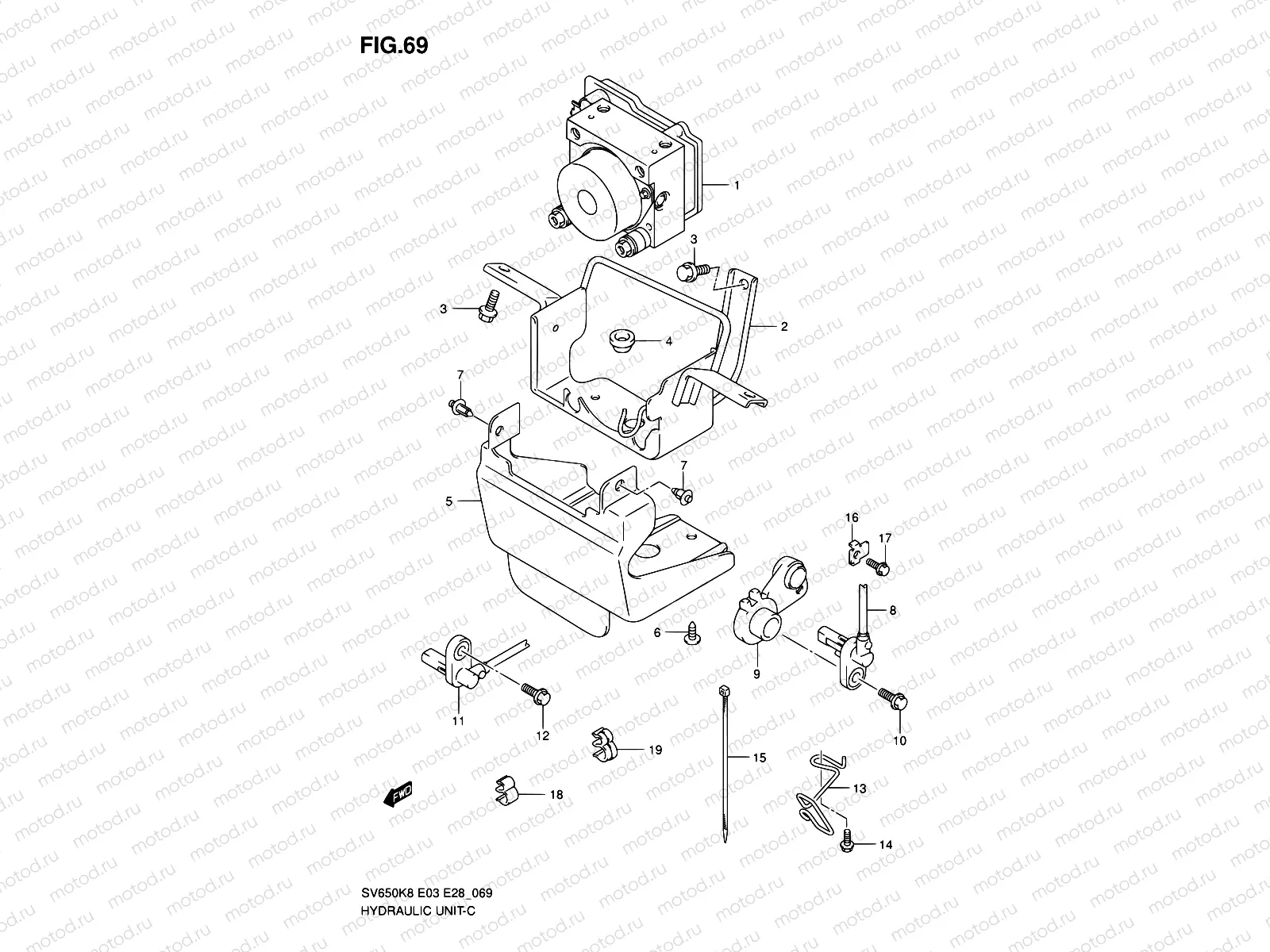 69 - HYDRAULIC UNIT(SV650AK8/SAK8/AK9/SAK9/SAL0)