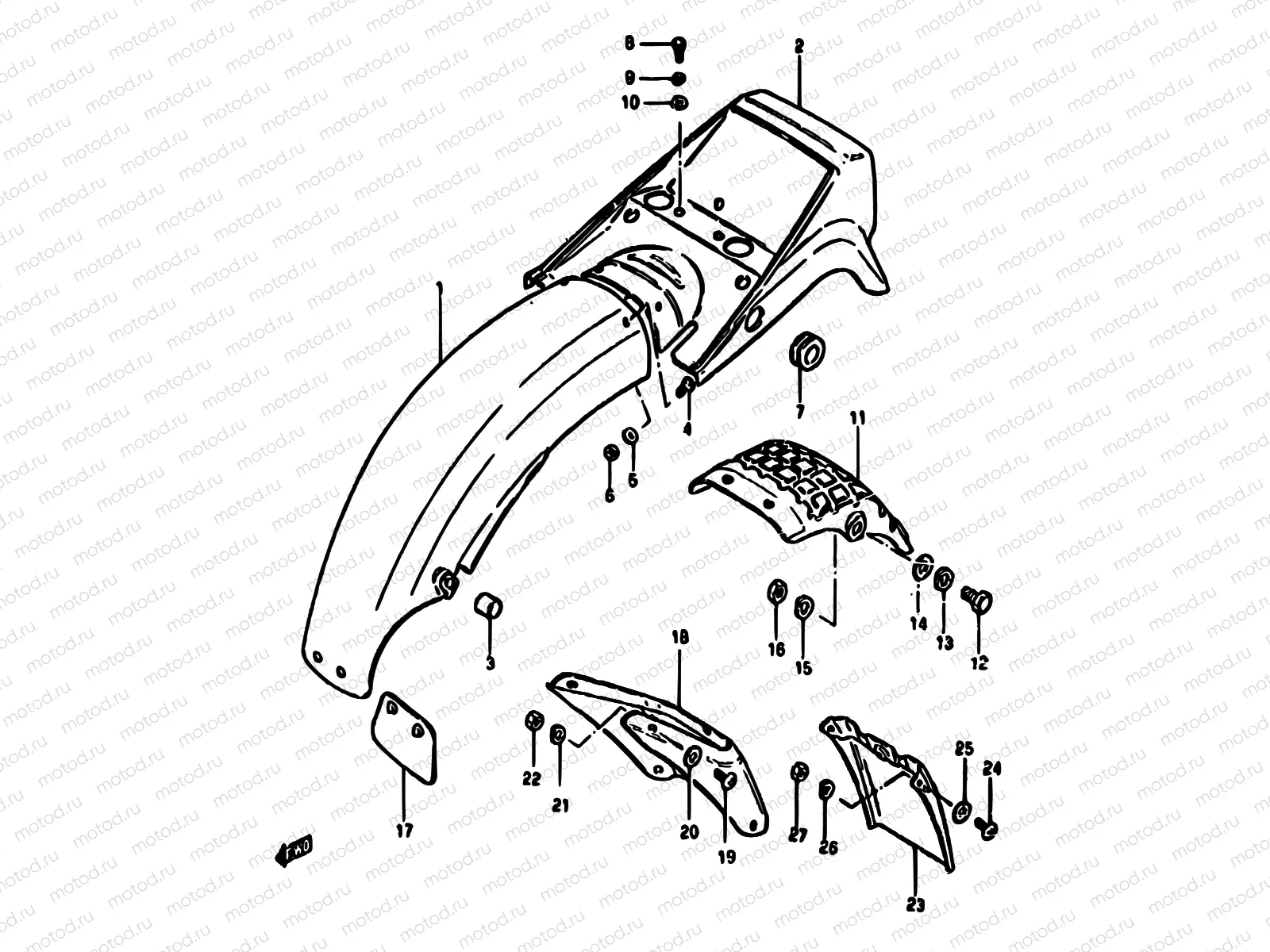 69 - REAR FENDER