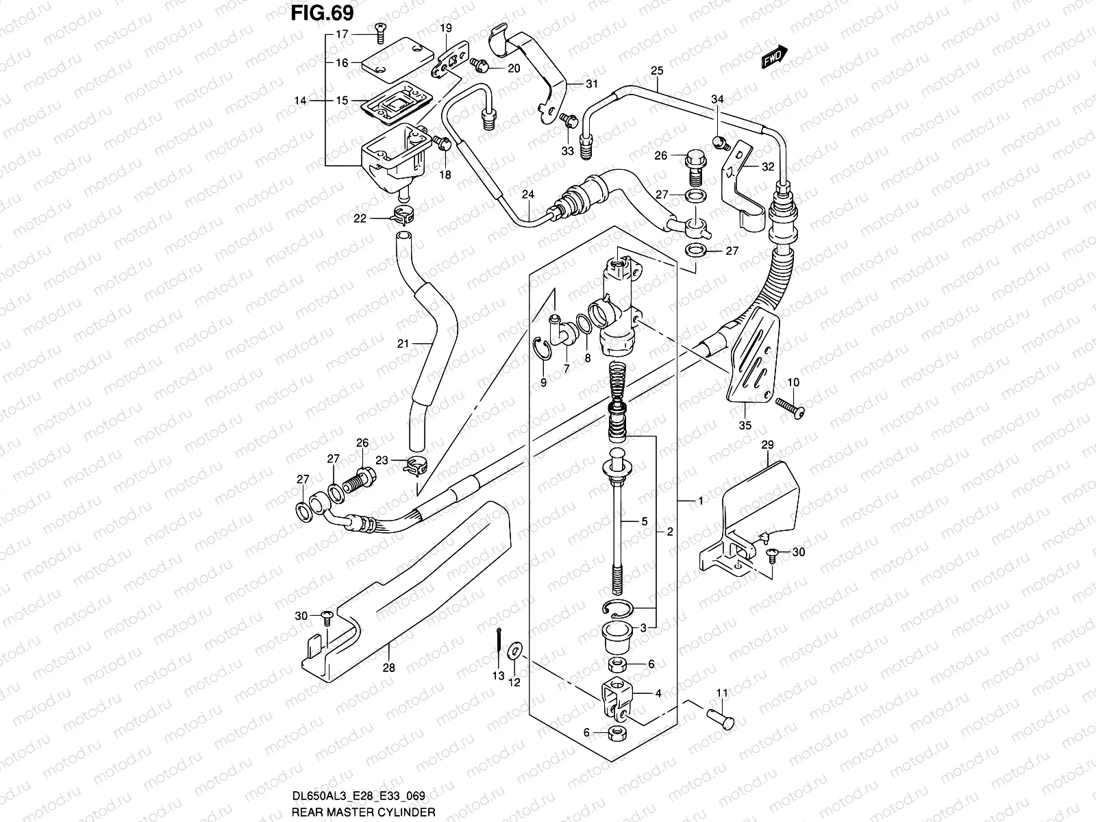 69 - REAR MASTER CYLINDER
