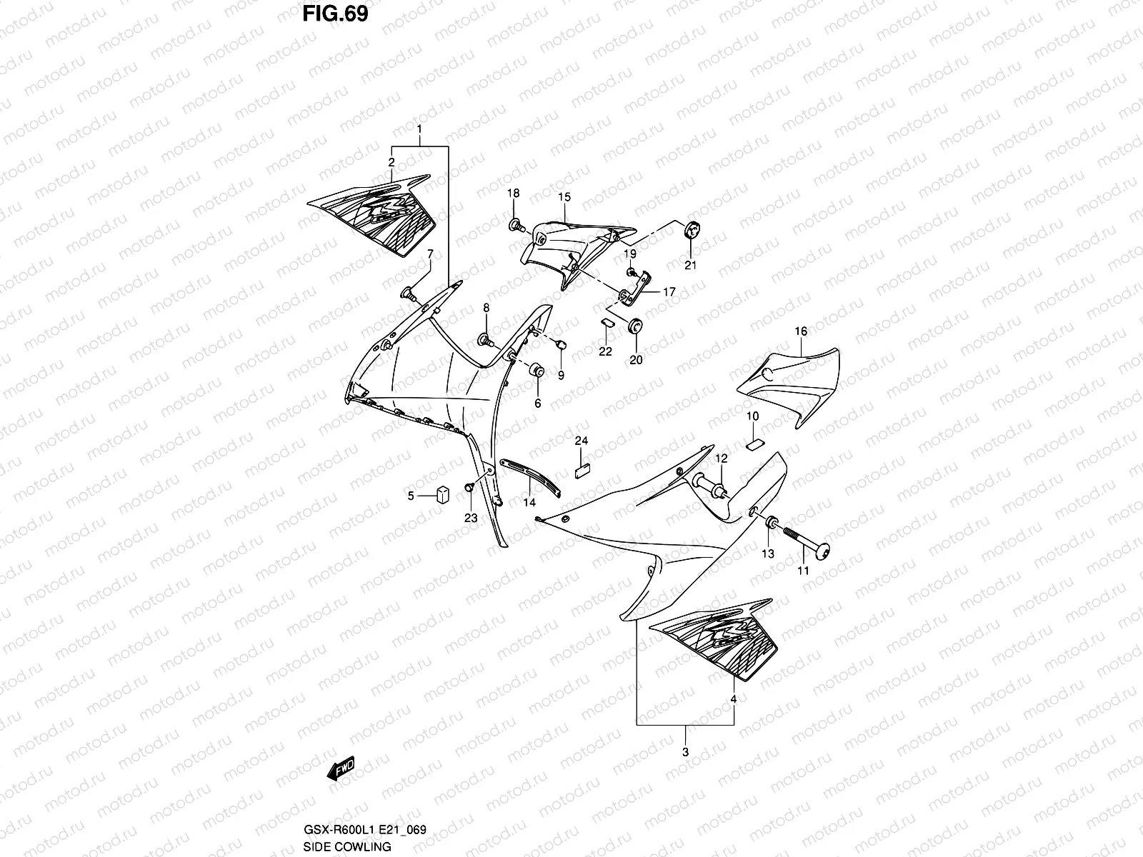 69 - SIDE COWLING (GLR)