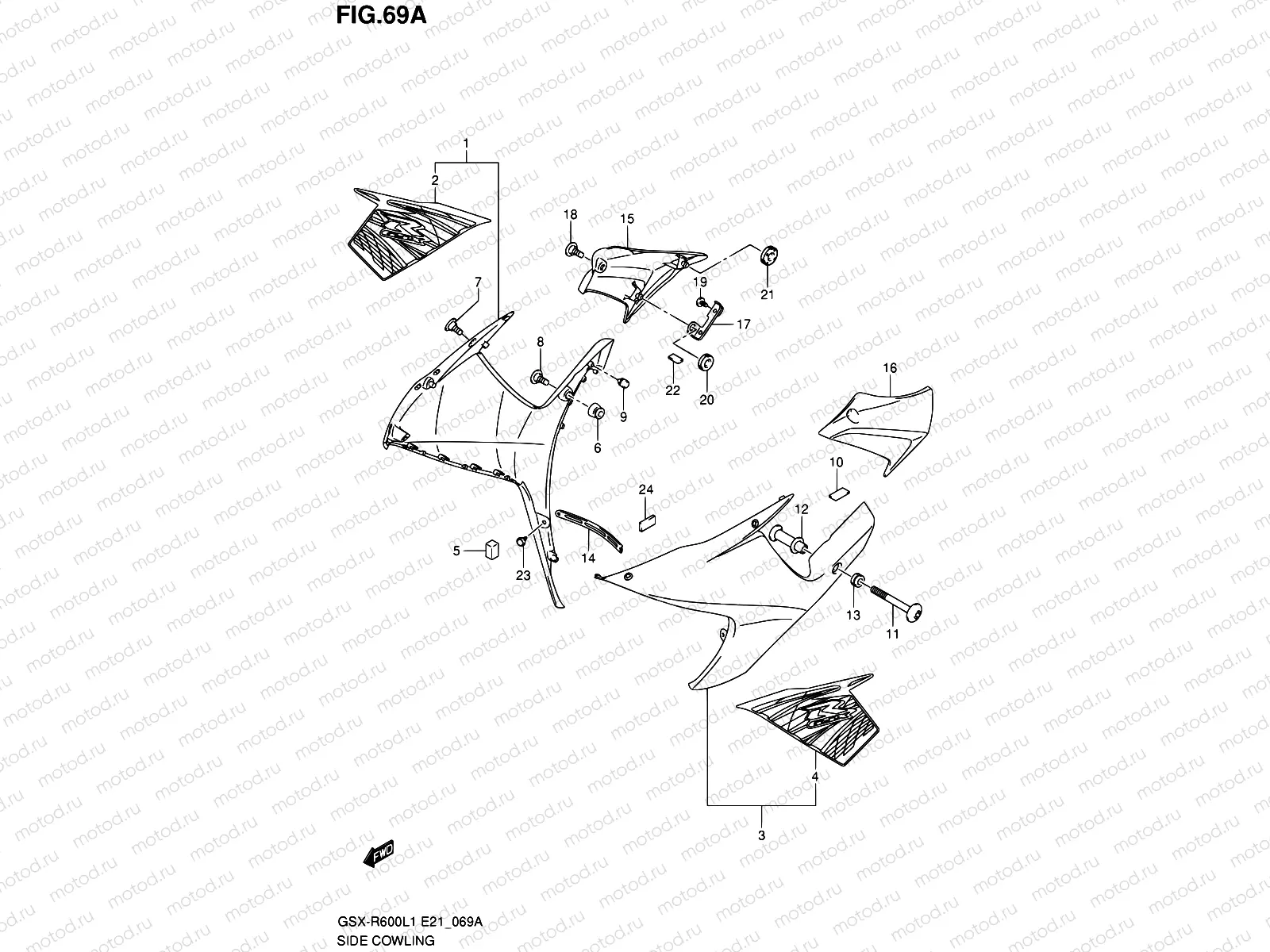 69A - SIDE COWLING (JDT,YVB)