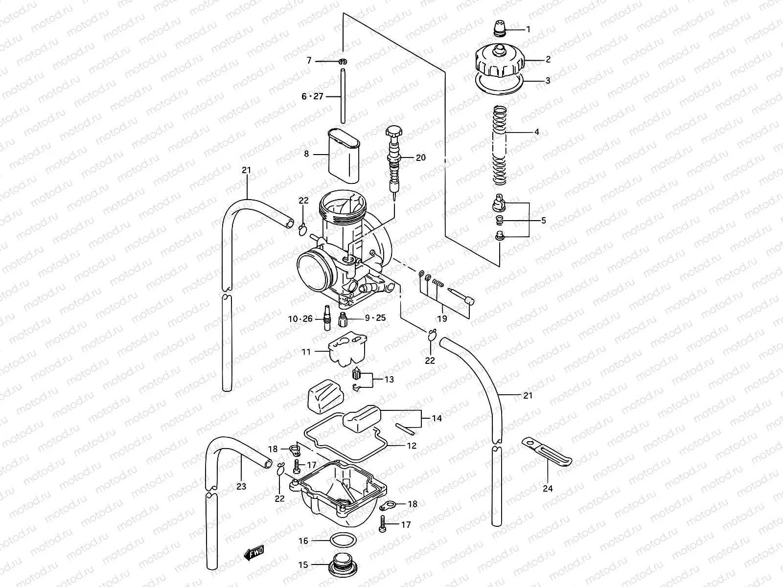 6A - CARBURETOR (MODEL P/R)