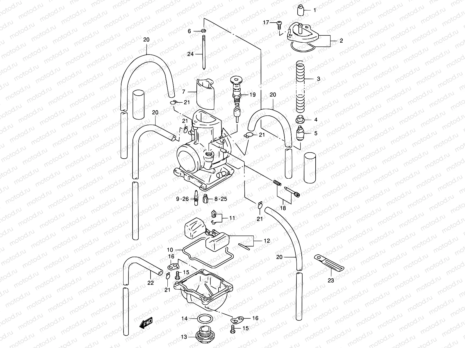 6A - CARBURETOR (MODEL W)