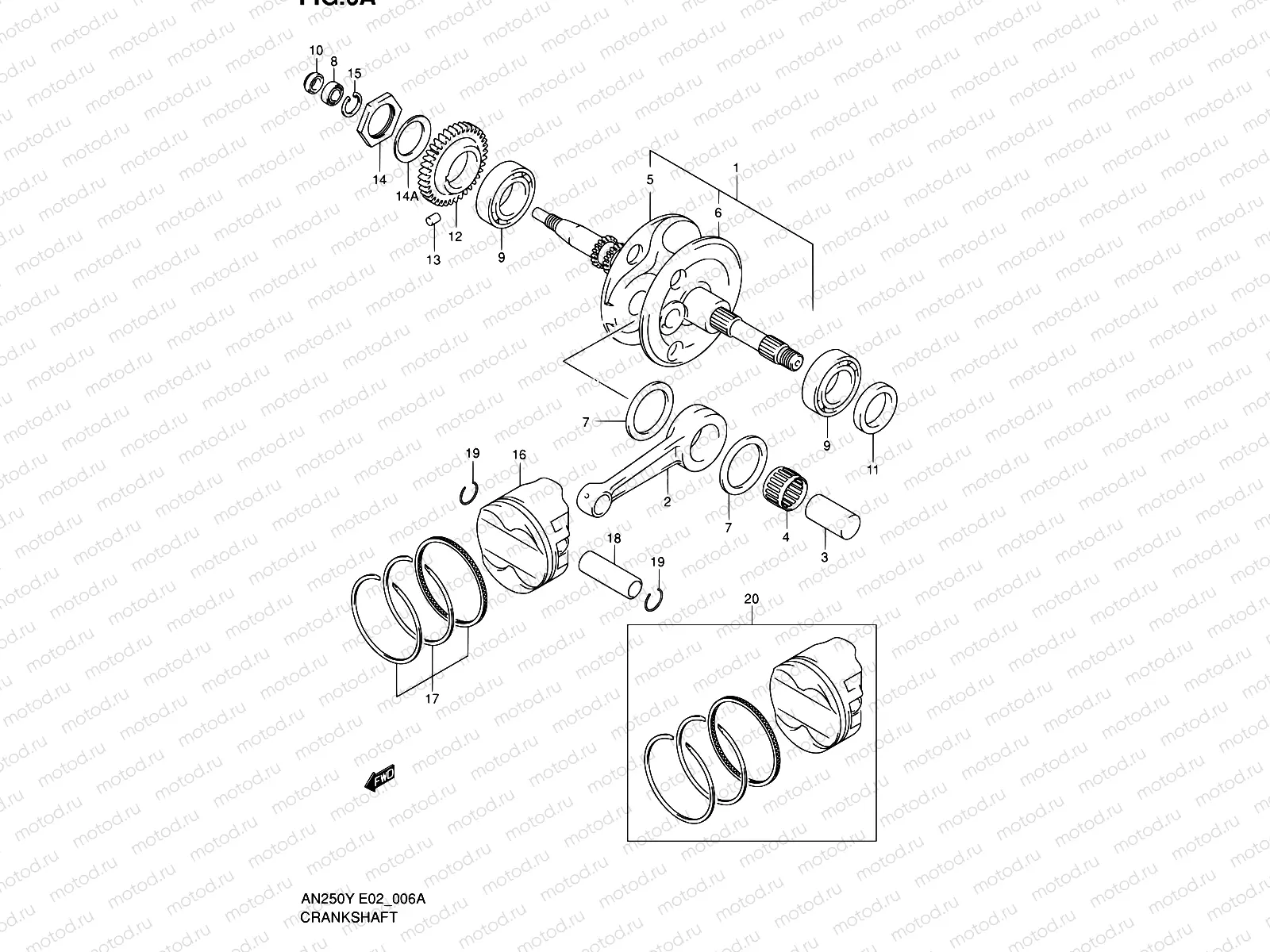 6A - CRANKSHAFT (MODEL K1/K2)