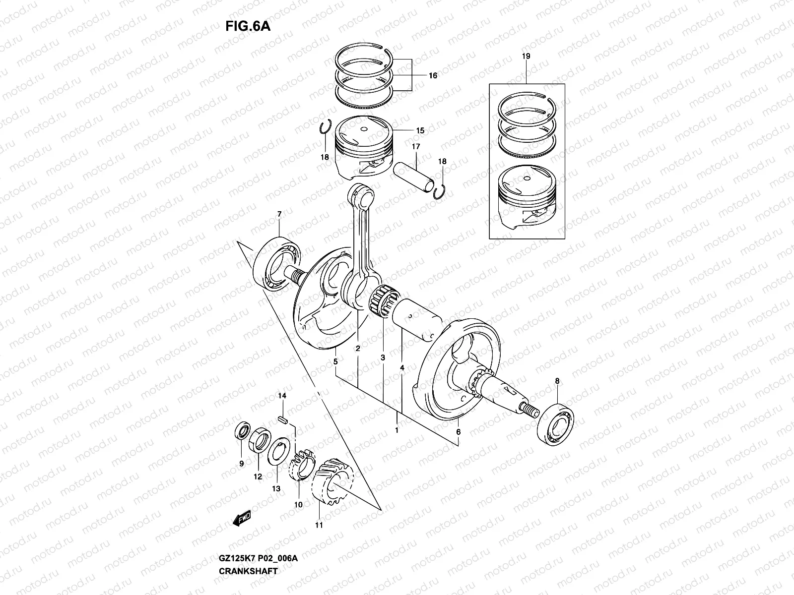 6A - CRANKSHAFT (MODEL K4/K5/K6/K7)