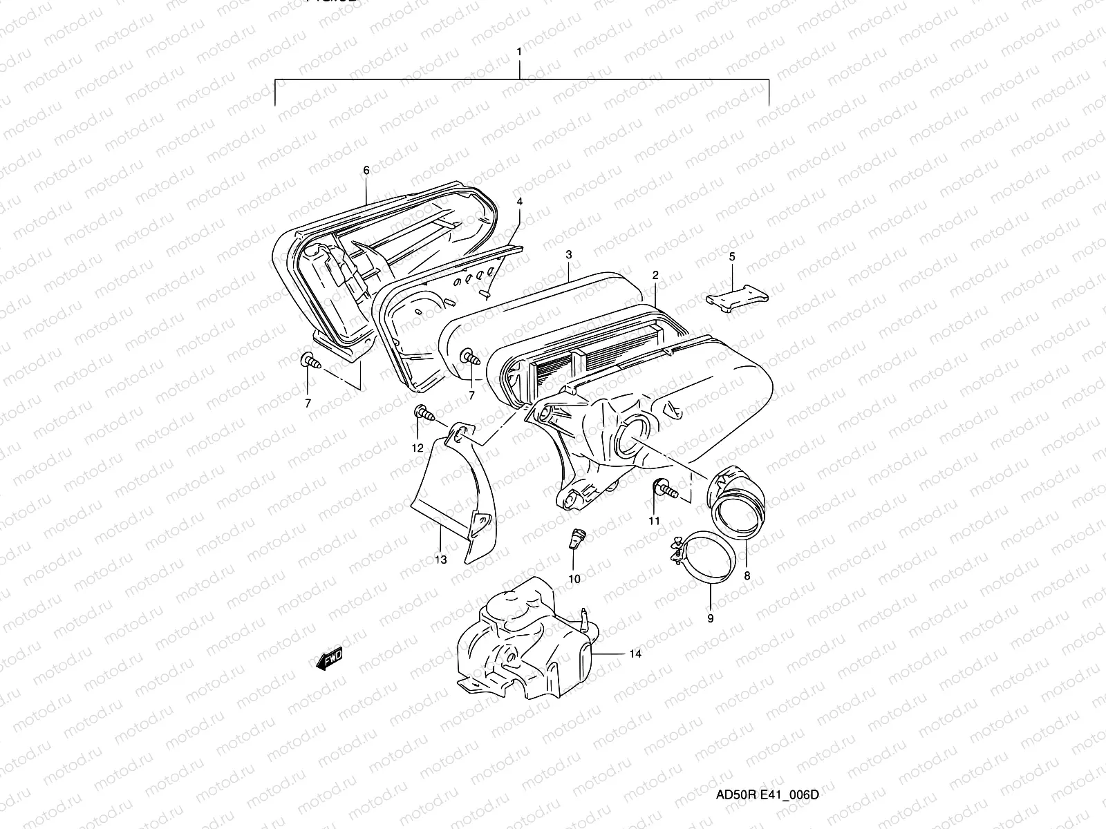6D - AIR CLEANER (MODEL M/MODEL R P09,E94)