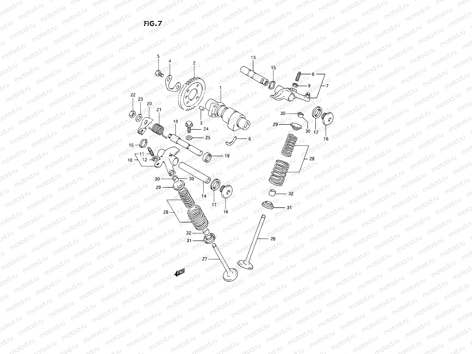 7 - CAM SHAFT - VALVE (MODEL L/M/N/P)