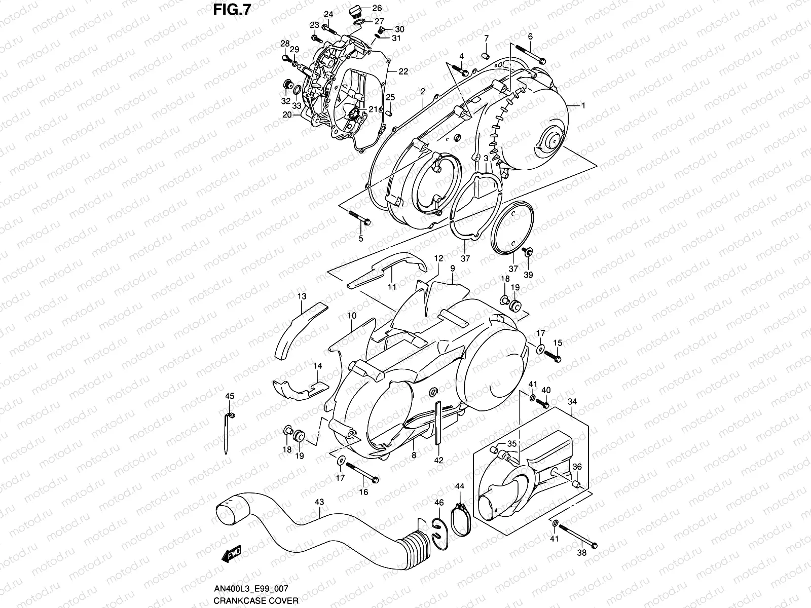 7 - CRANKCASE COVER