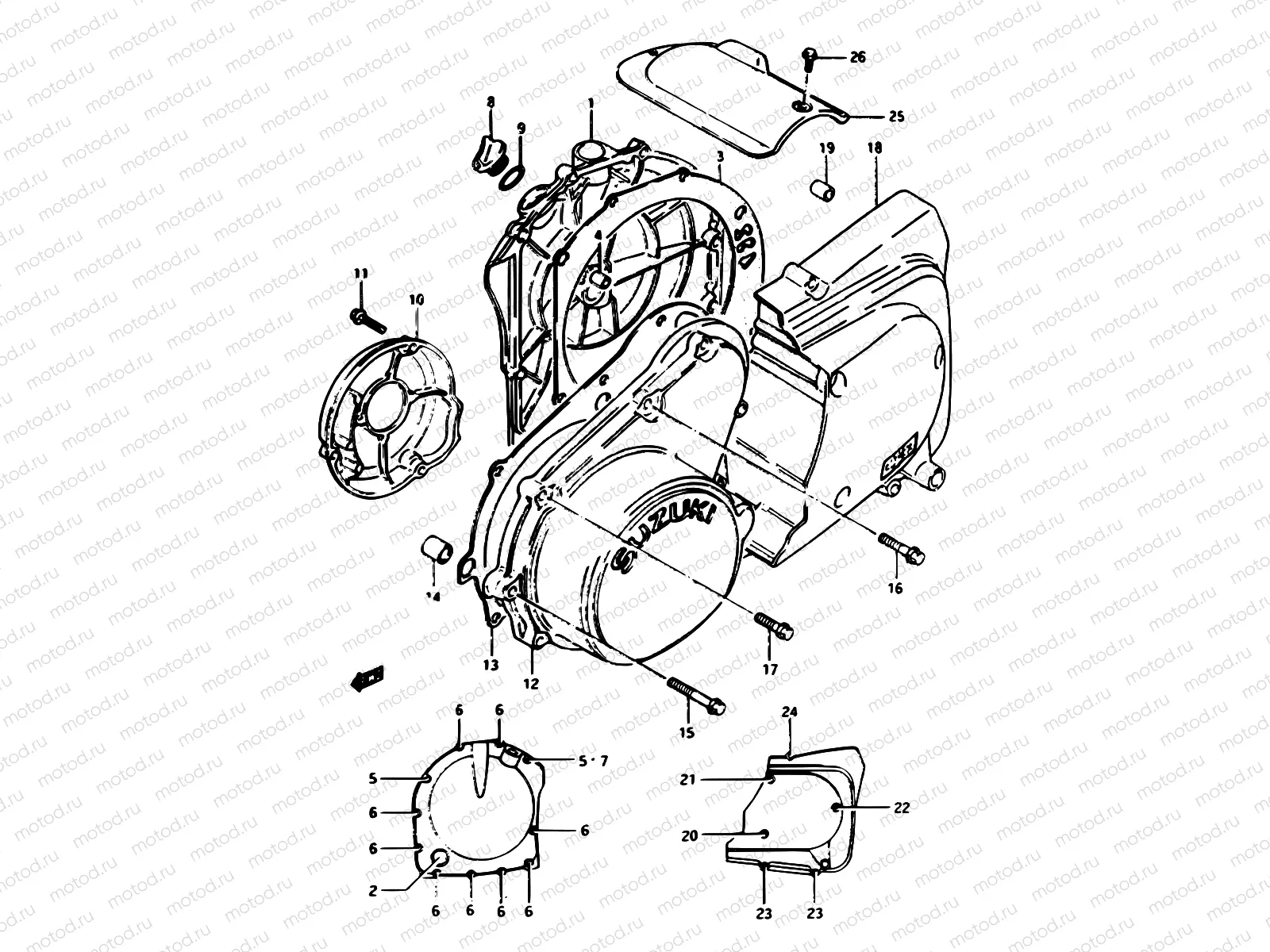 7 - CRANKCASE COVER