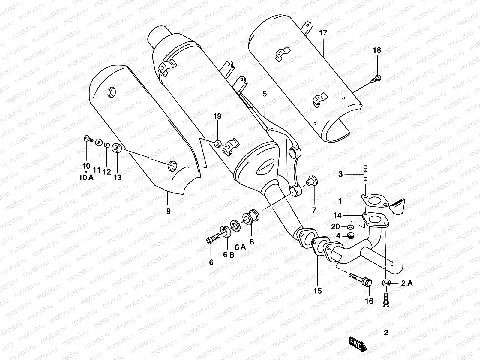7 - MUFFLER   (MODEL K1/K2 EXCEPT P26 AND AY50 P39)