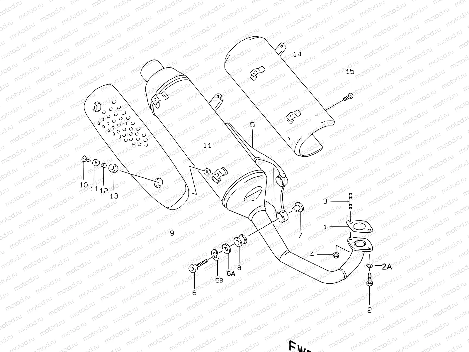 7 - MUFFLER ( MODEL V, MODEL W EXCEPT P04)