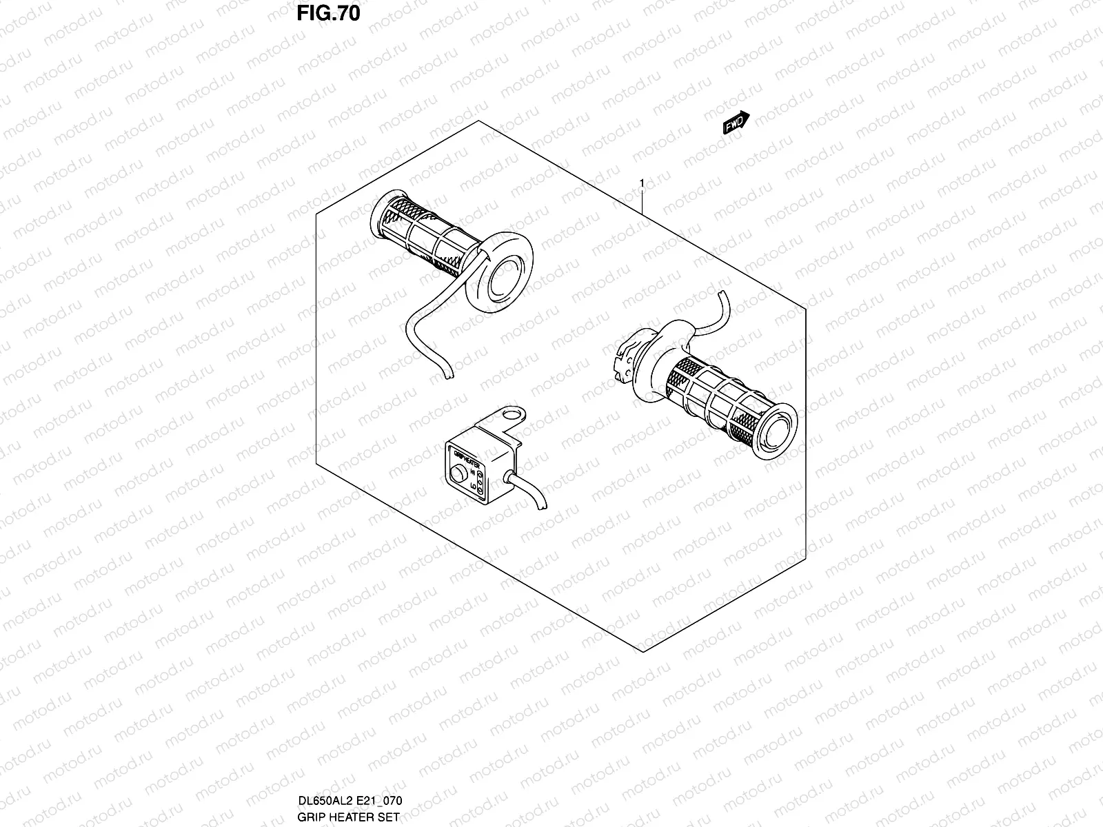 70 - GRIP HEATER SET (OPTIONAL)