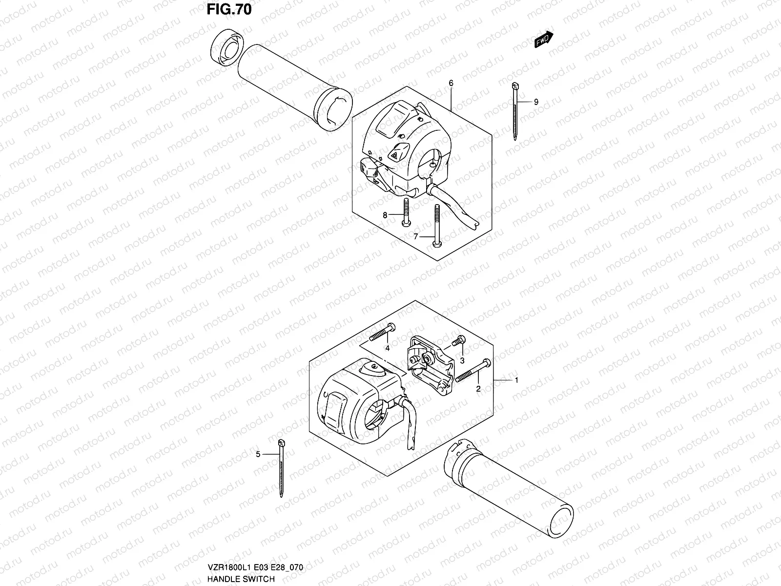 70 - HANDLE SWITCH (VZR1800ZL1 E28)