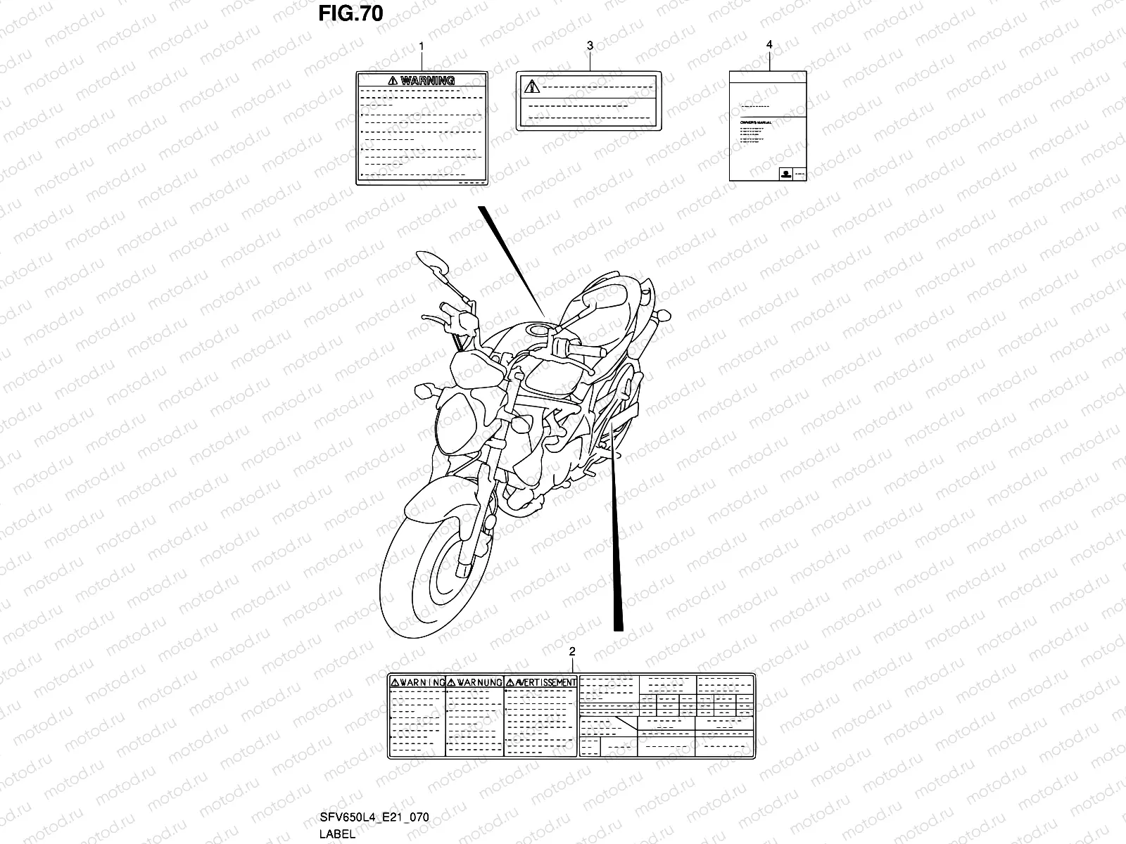 70 - LABEL (SFV650AL4 E21)