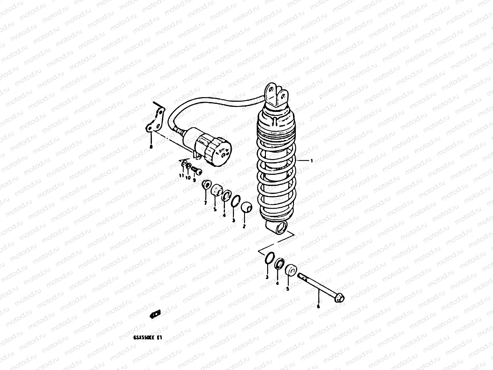 70 - REAR SHOCK ABSORBER (GSX550ESE/EFE)