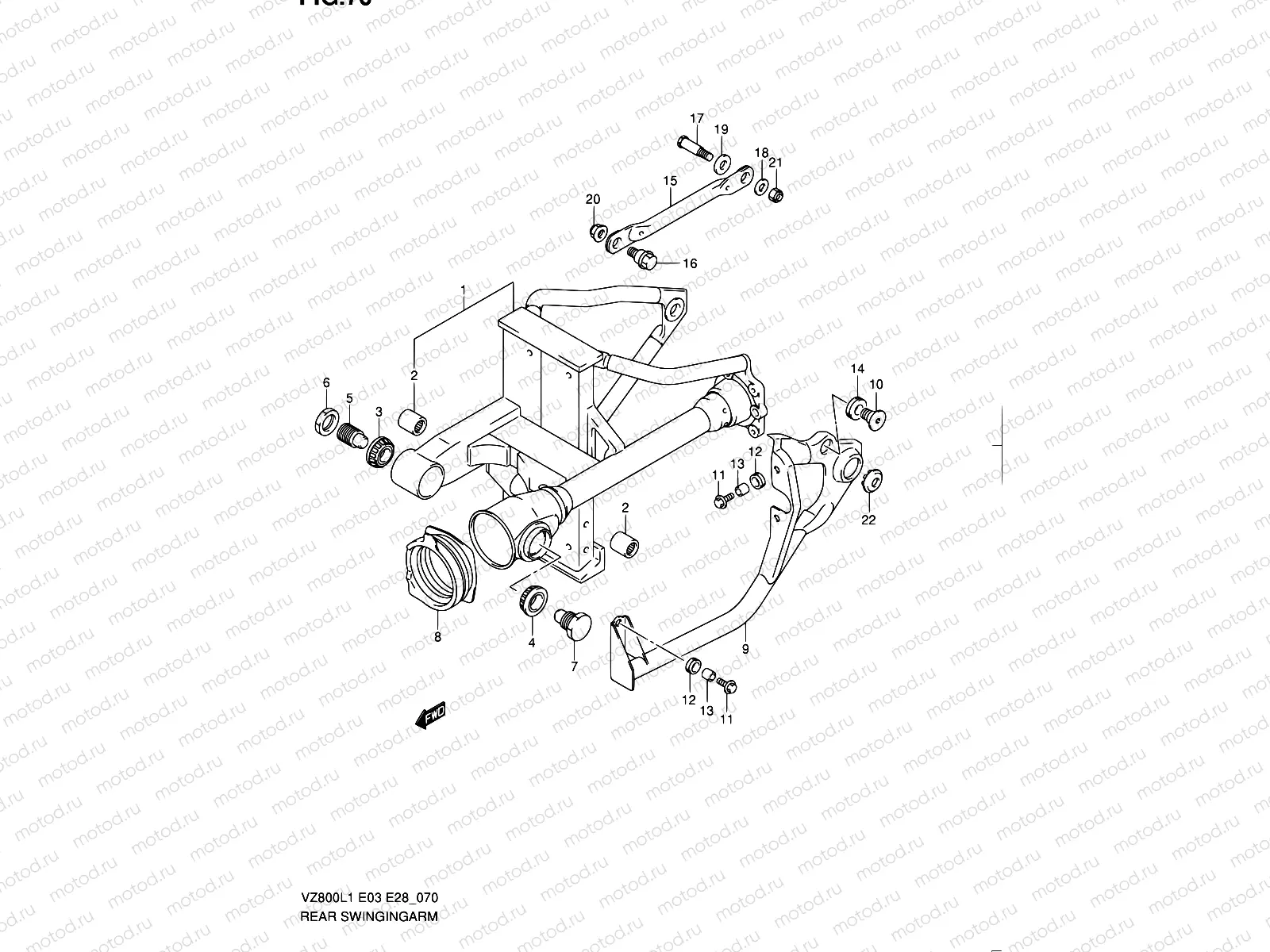 70 - REAR SWINGING ARM