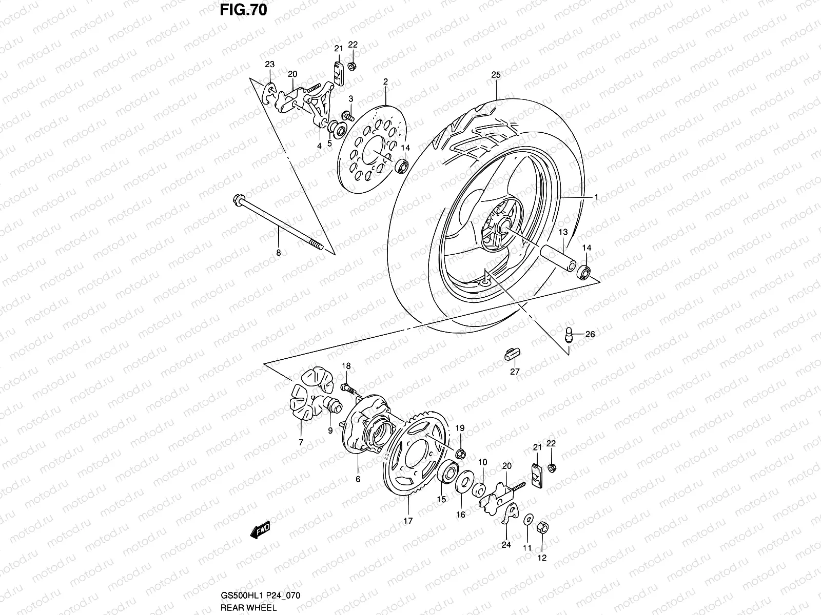 70 - REAR WHEEL