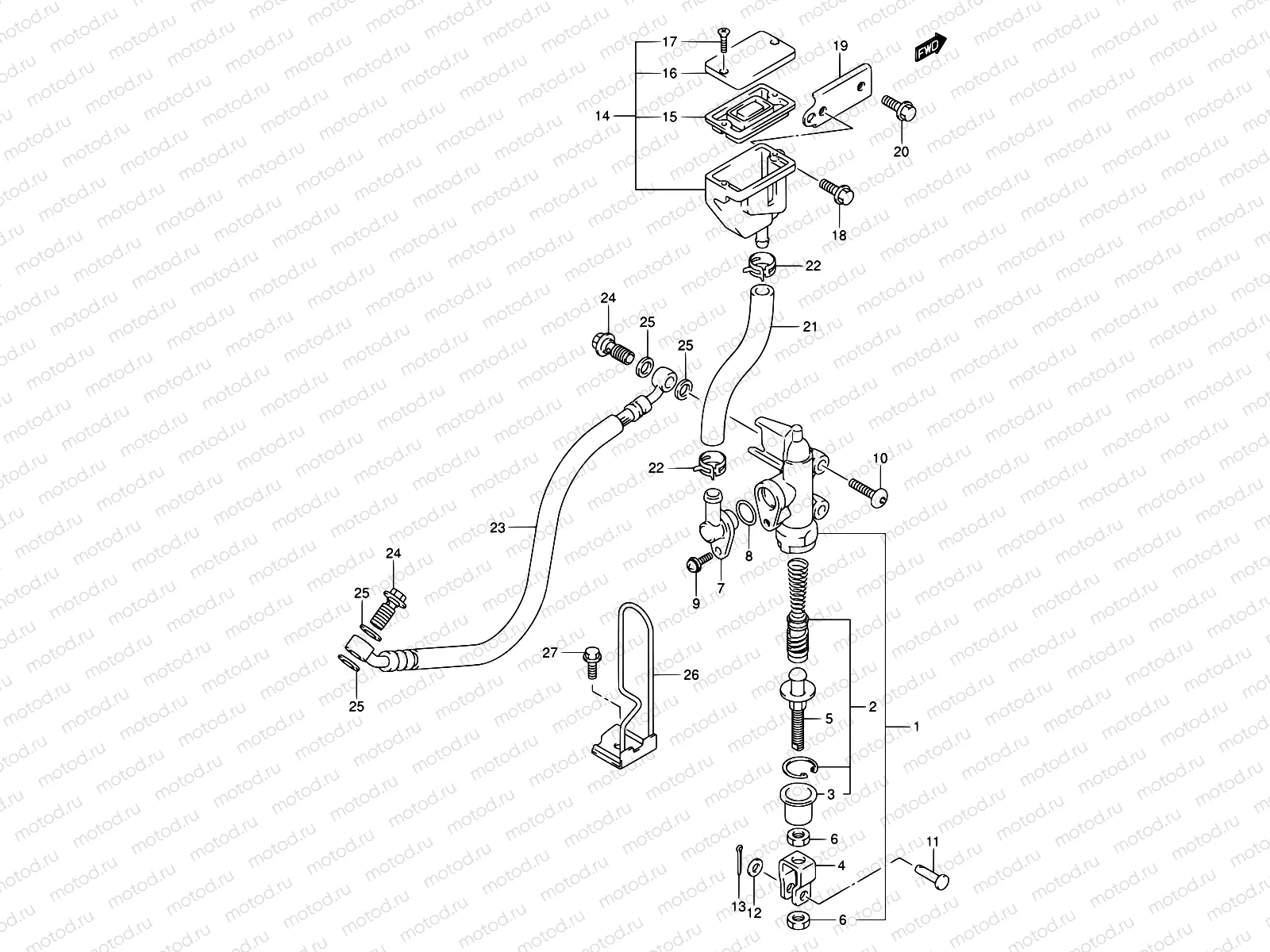 70A - REAR MASTER CYLINDER (MODEL K4/K5/K6/K7)