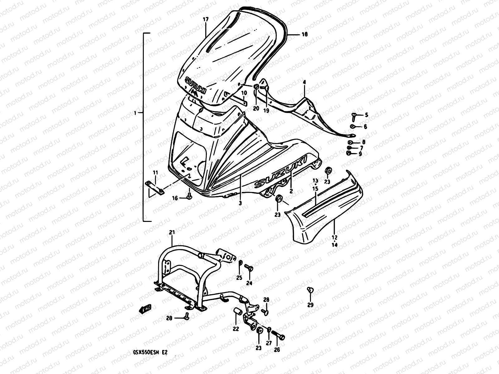 71 - COWLING (GSX550ESF)