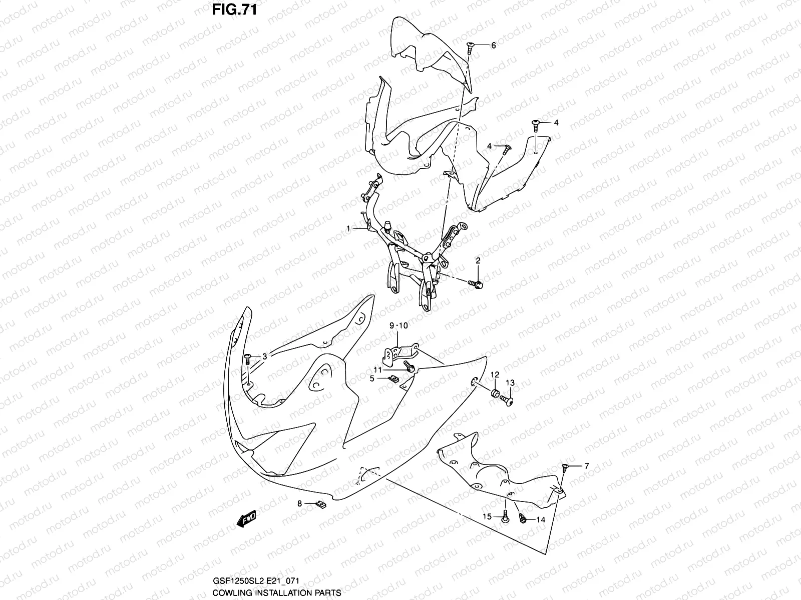 71 - COWLING INSTALLATION PARTS