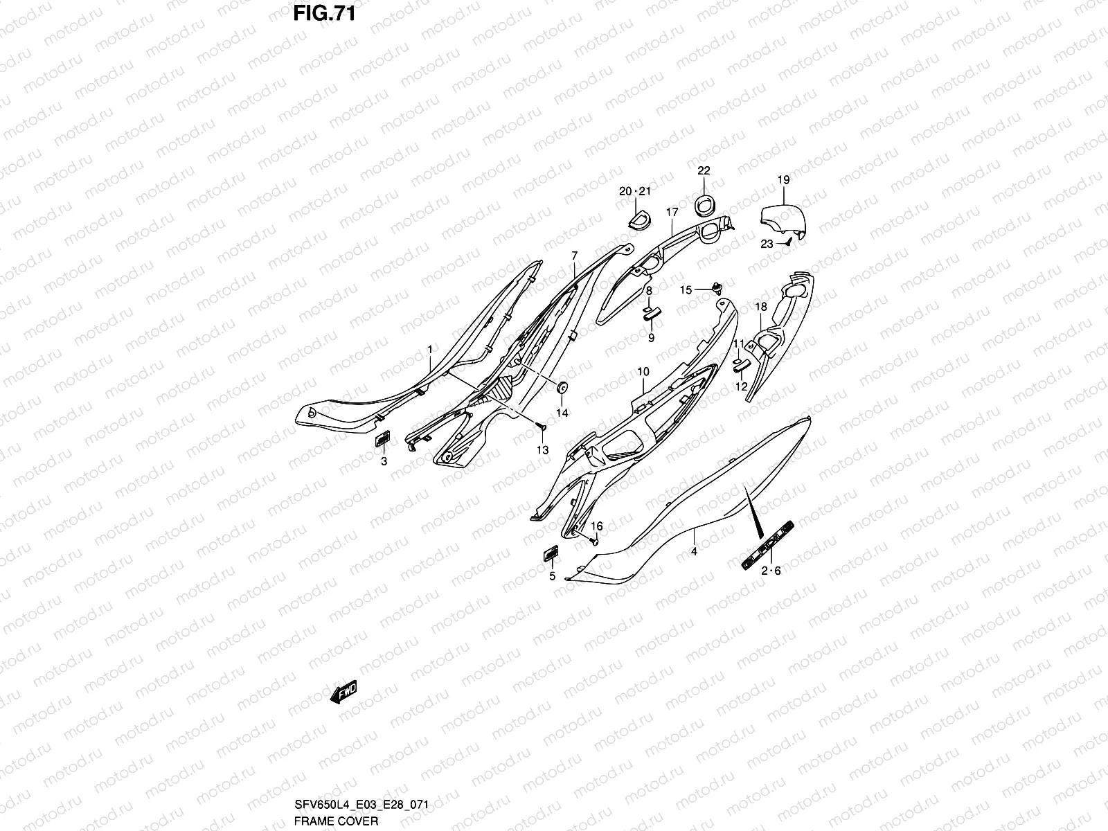 71 - FRAME COVER (SFV650AL4 E28)