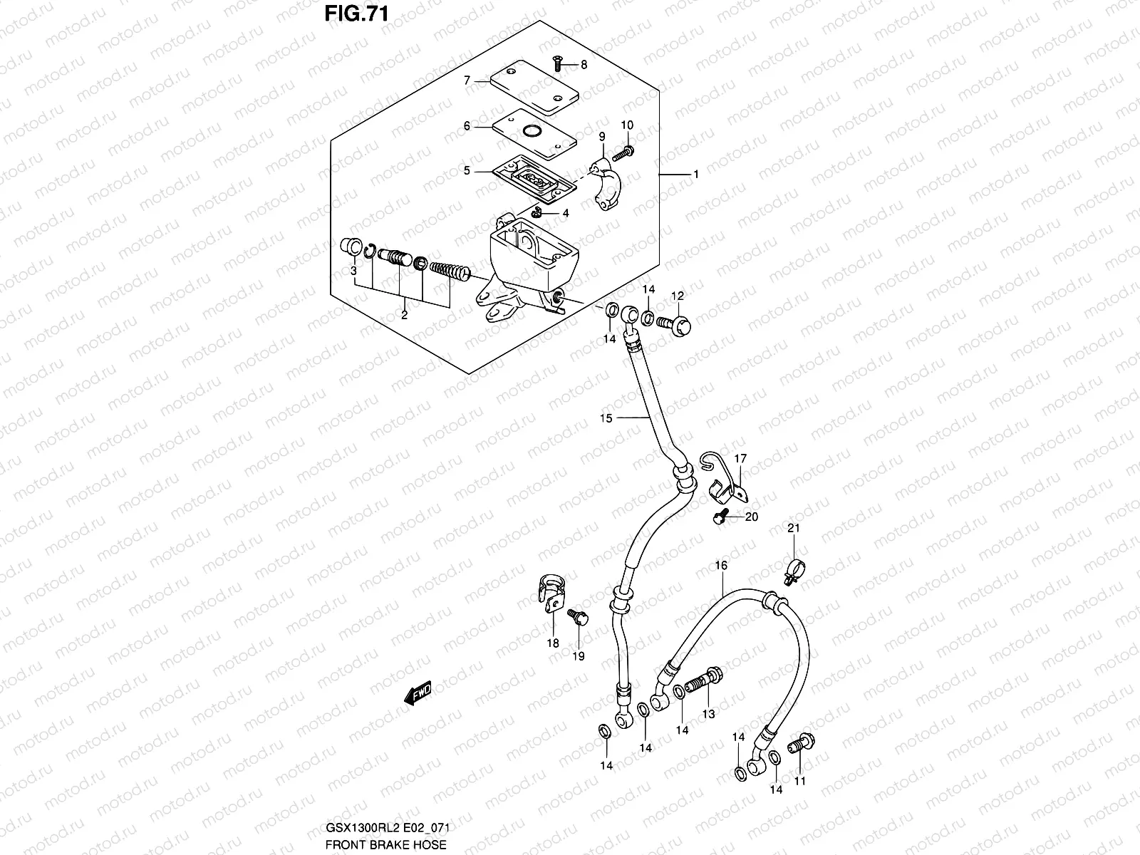 71 - FRONT BRAKE HOSE