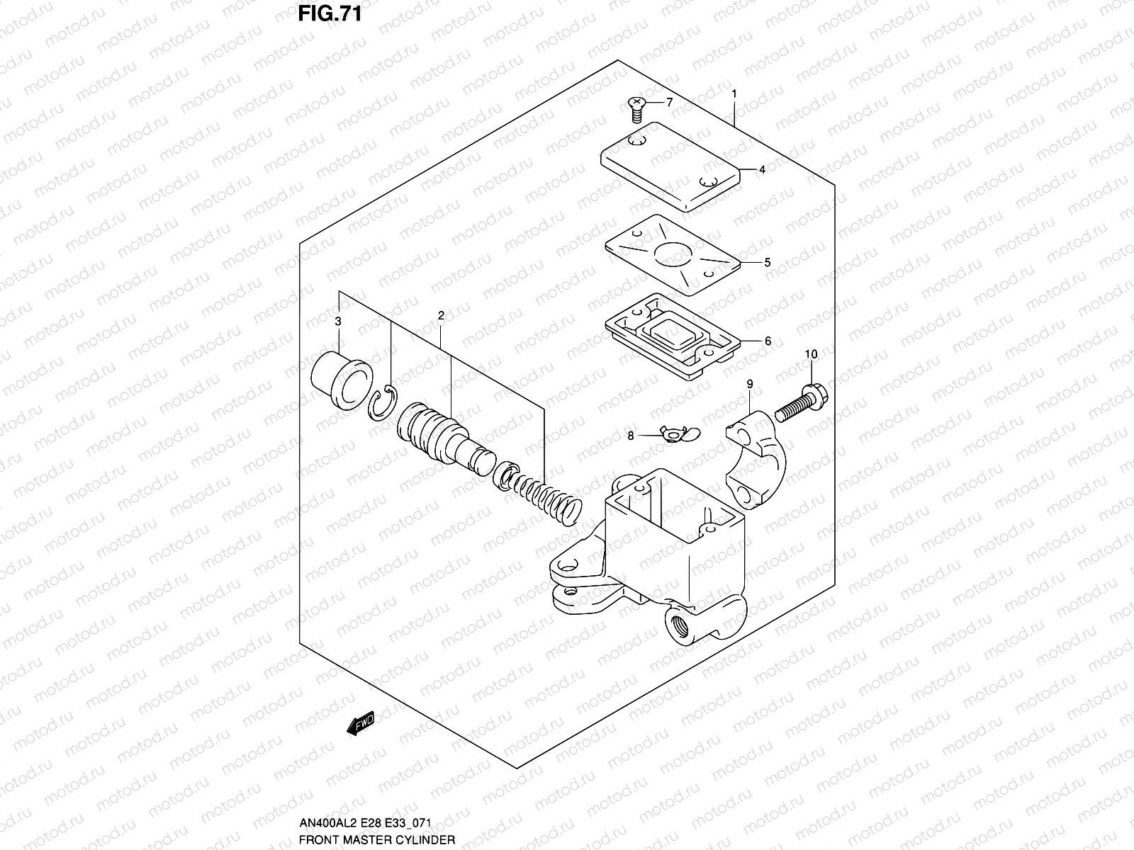 71 - FRONT MASTER CYLINDER