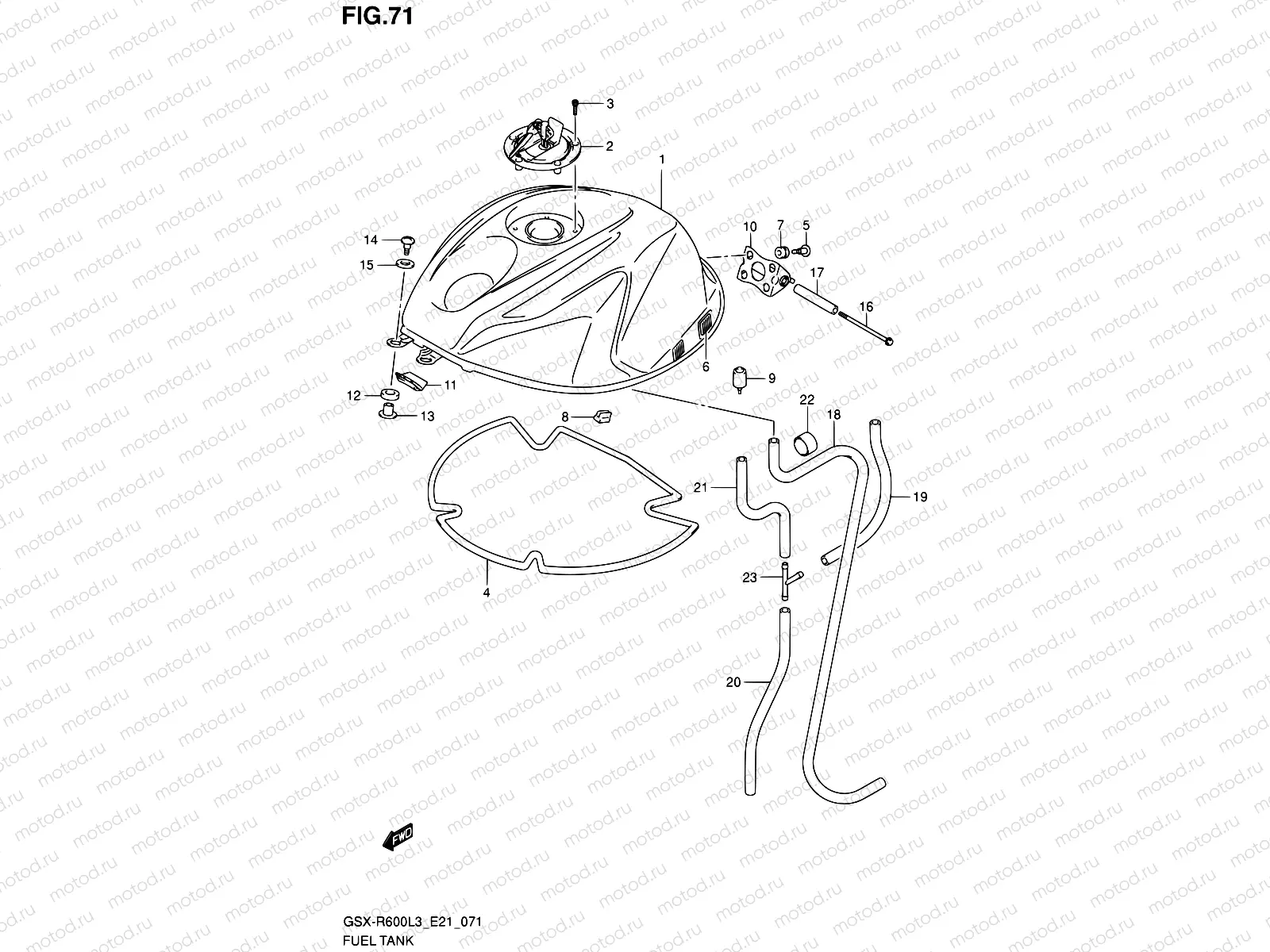 71 - FUEL TANK (GSX-R600UFL3 E21)