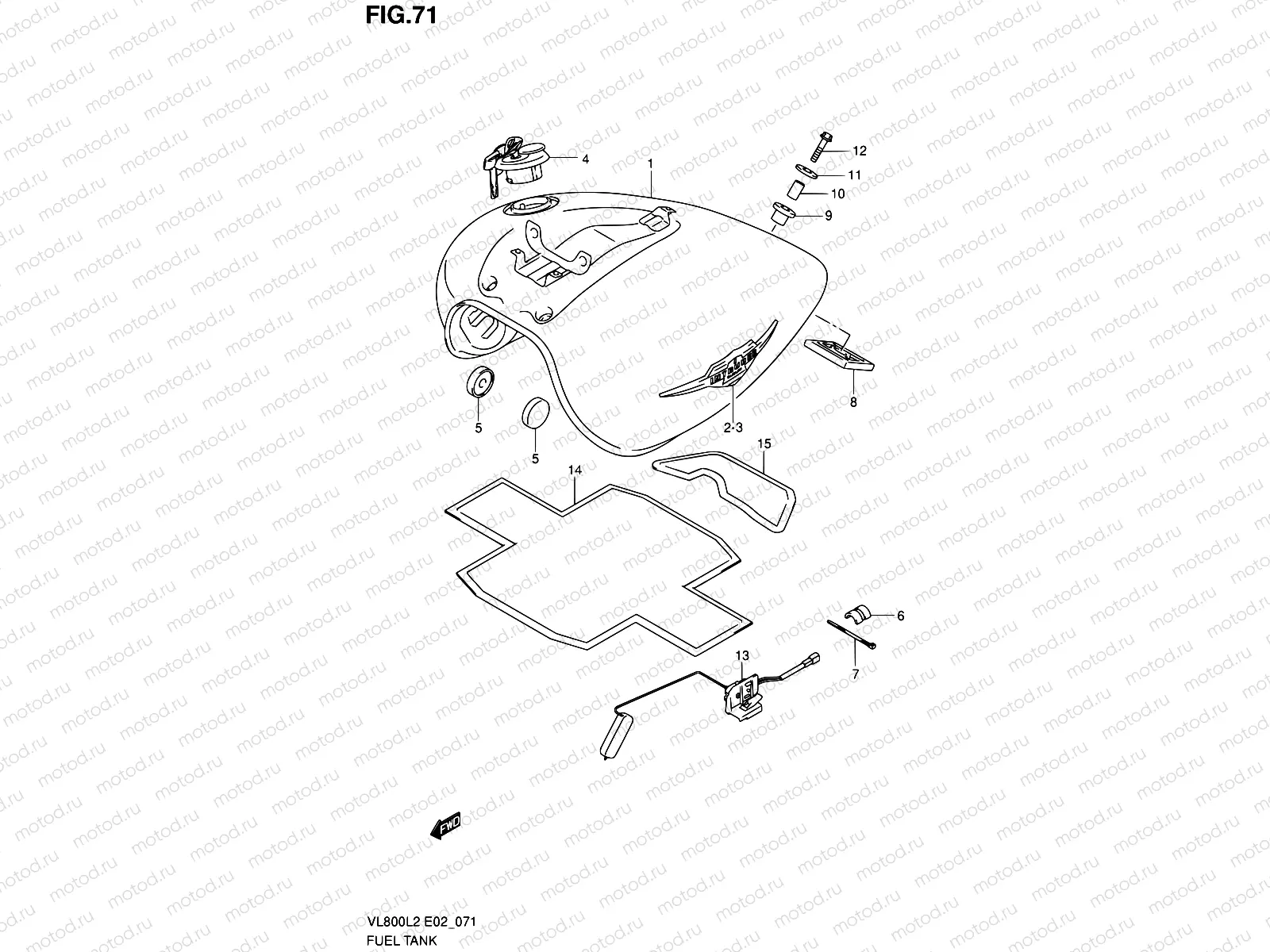 71 - FUEL TANK (VL800L2 E02)