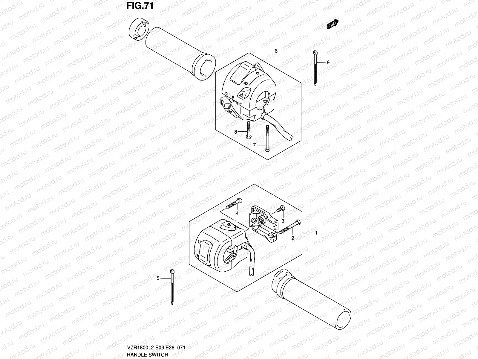 71 - HANDLE SWITCH (VZR1800ZL2 E33)