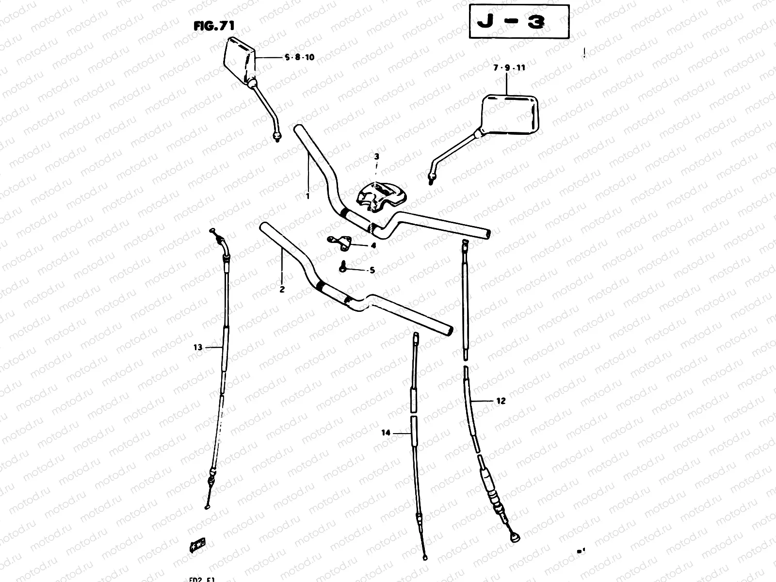 71 - HANDLEBAR (MODEL D)