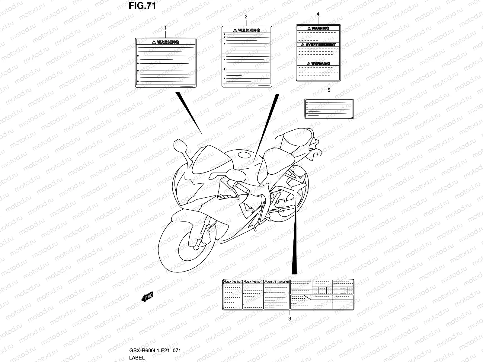 71 - LABEL (GSX-R600L1 E21)