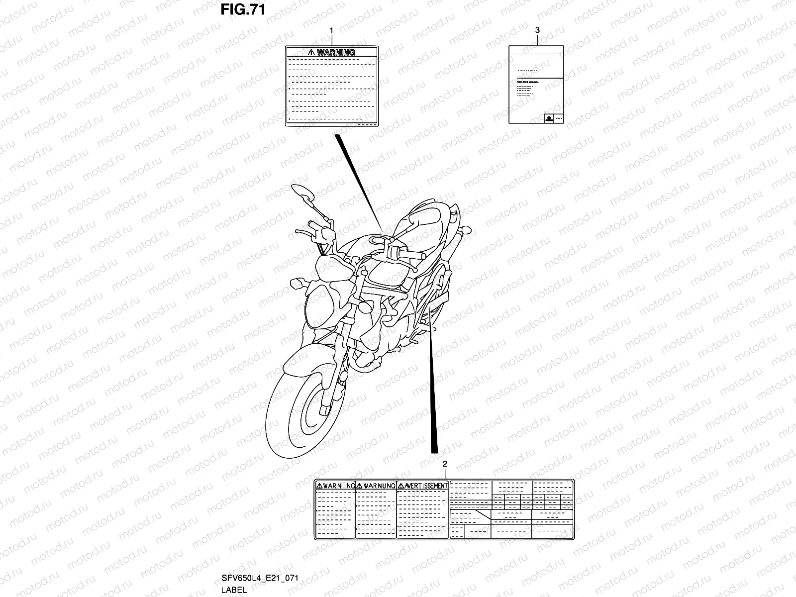 71 - LABEL (SFV650UAL4 E21)