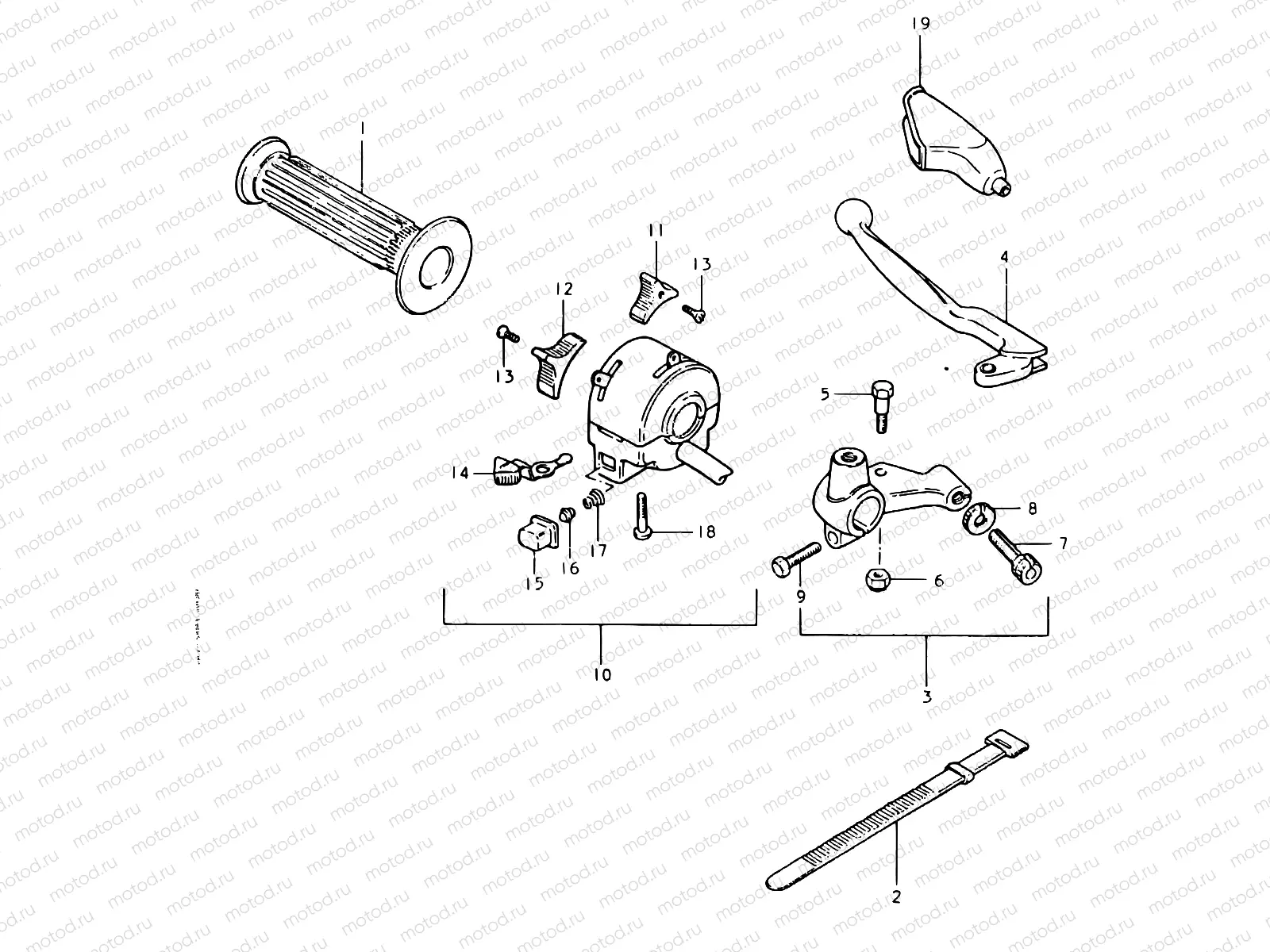 71 - LEFT HANDLE SWITCH (TS125ERX)