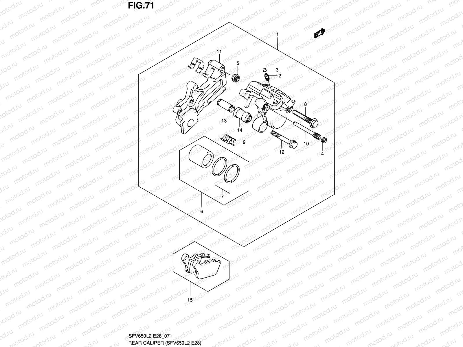 71 - REAR CALIPER (SFV650L2 E28)